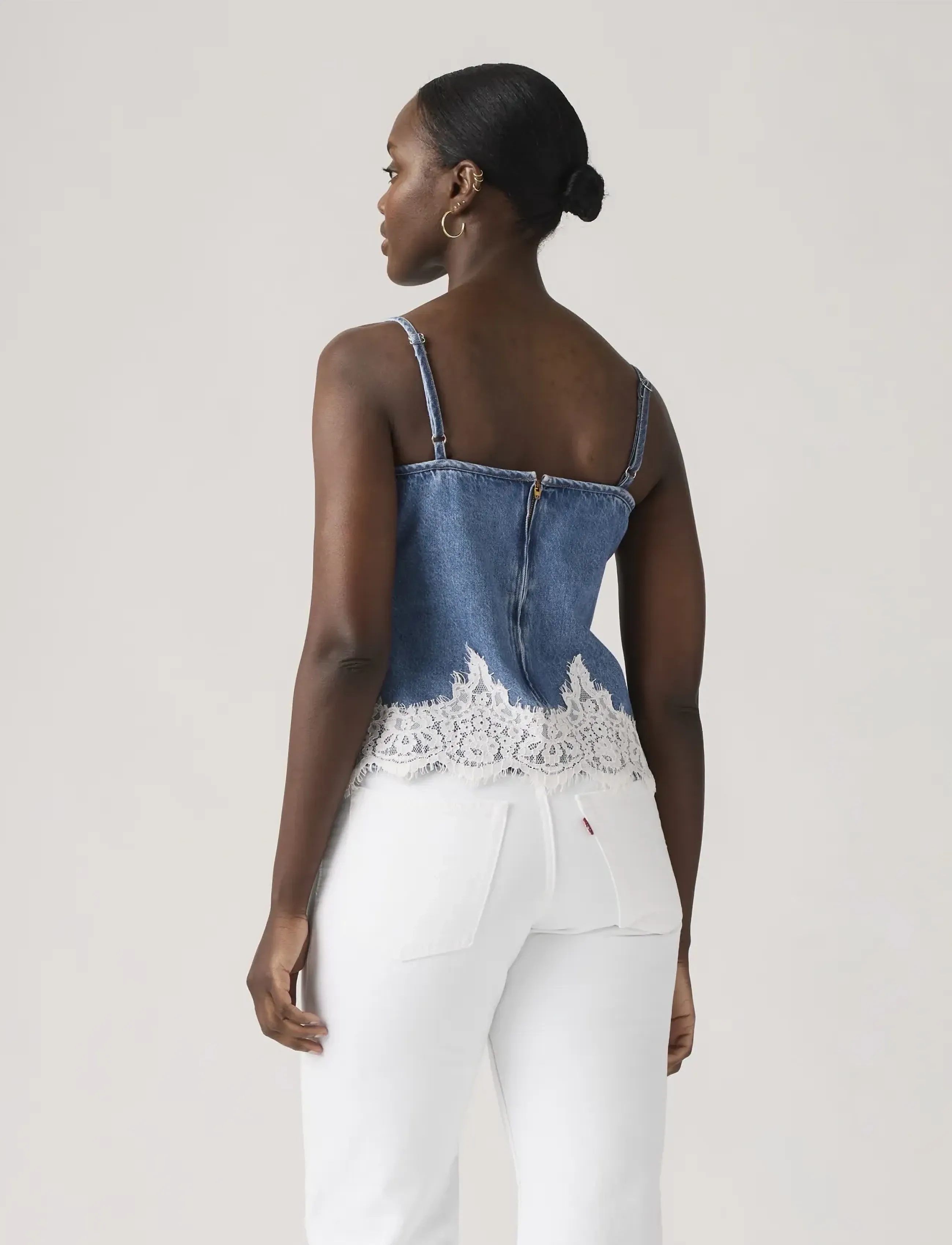 Levi's® - 90S DENIM CAMI SLIPPED MY MIND - crop tops - med indigo - flat finish - 3