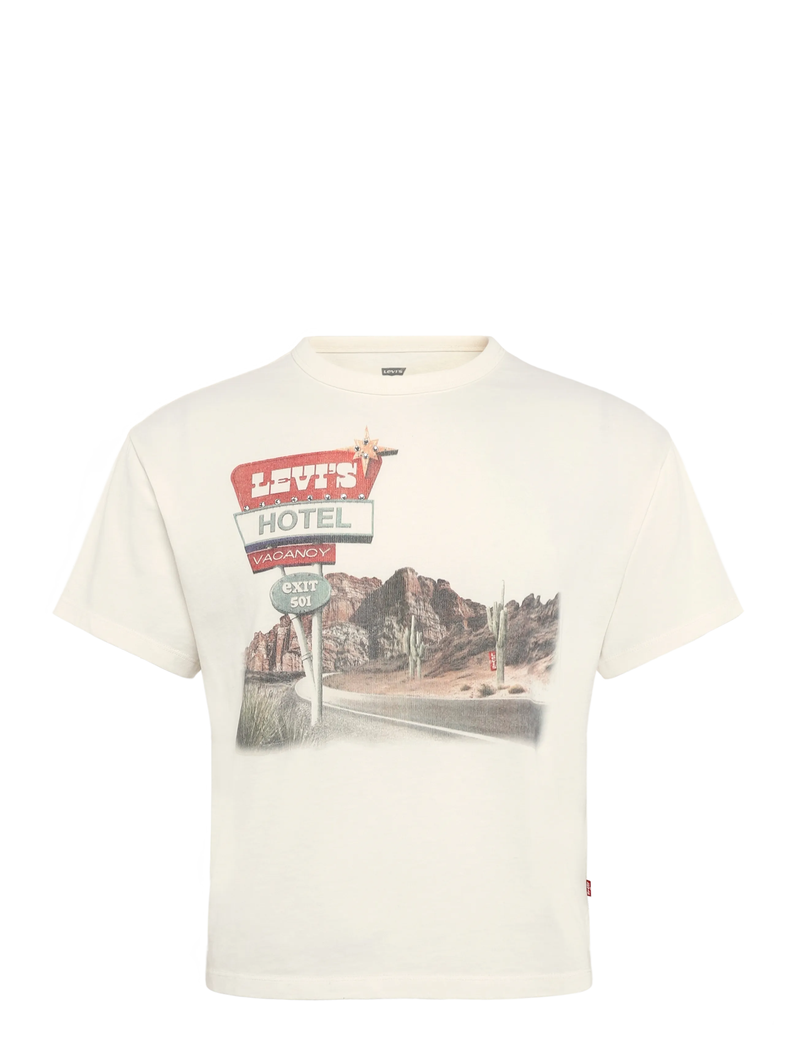 Levi's® GR VINTAGE TEE LEVIS HOTEL VT - T-shirts - WHITES / cream