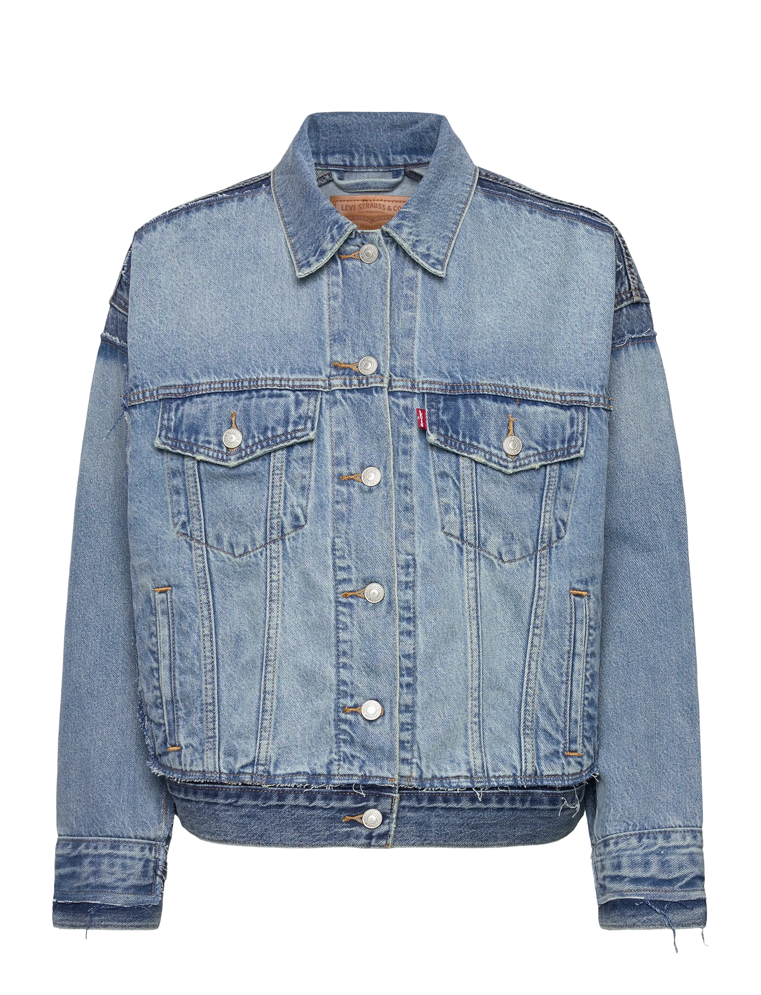 Levi's® DECON 90S TRUCKER UPON REFLECT - Jacken - MED INDIGO - WORN IN / blue