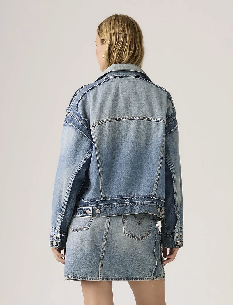 Levi's® - DECON 90S TRUCKER UPON REFLECT - kevadjoped - med indigo - worn in - 3