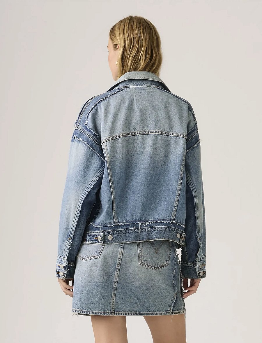 Levi's® - DECON 90S TRUCKER UPON REFLECT - kevadjoped - med indigo - worn in - 3