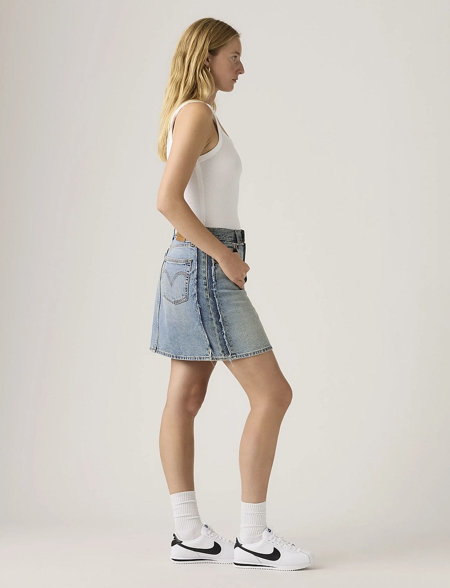 Levi's® - DECONSTRUCTED EDGE SKIRT UPON - teksaseelikud - med indigo - worn in - 3
