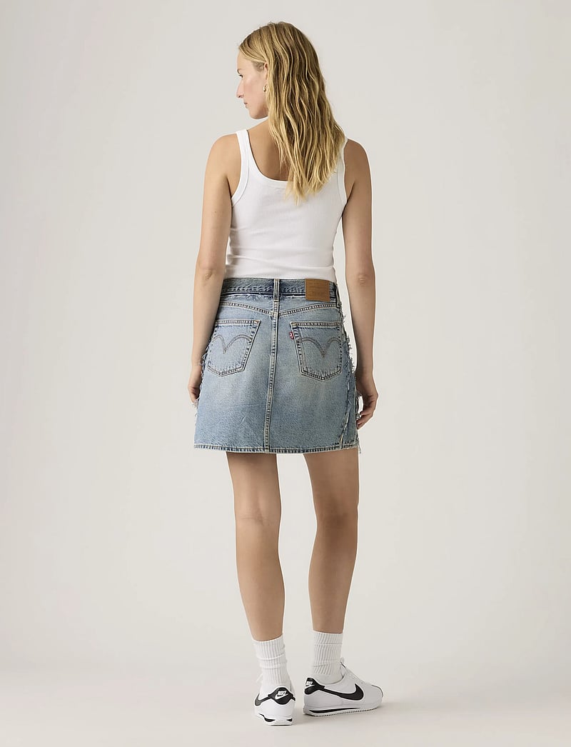 Levi's® - DECONSTRUCTED EDGE SKIRT UPON - jeansröcke - med indigo - worn in - 4
