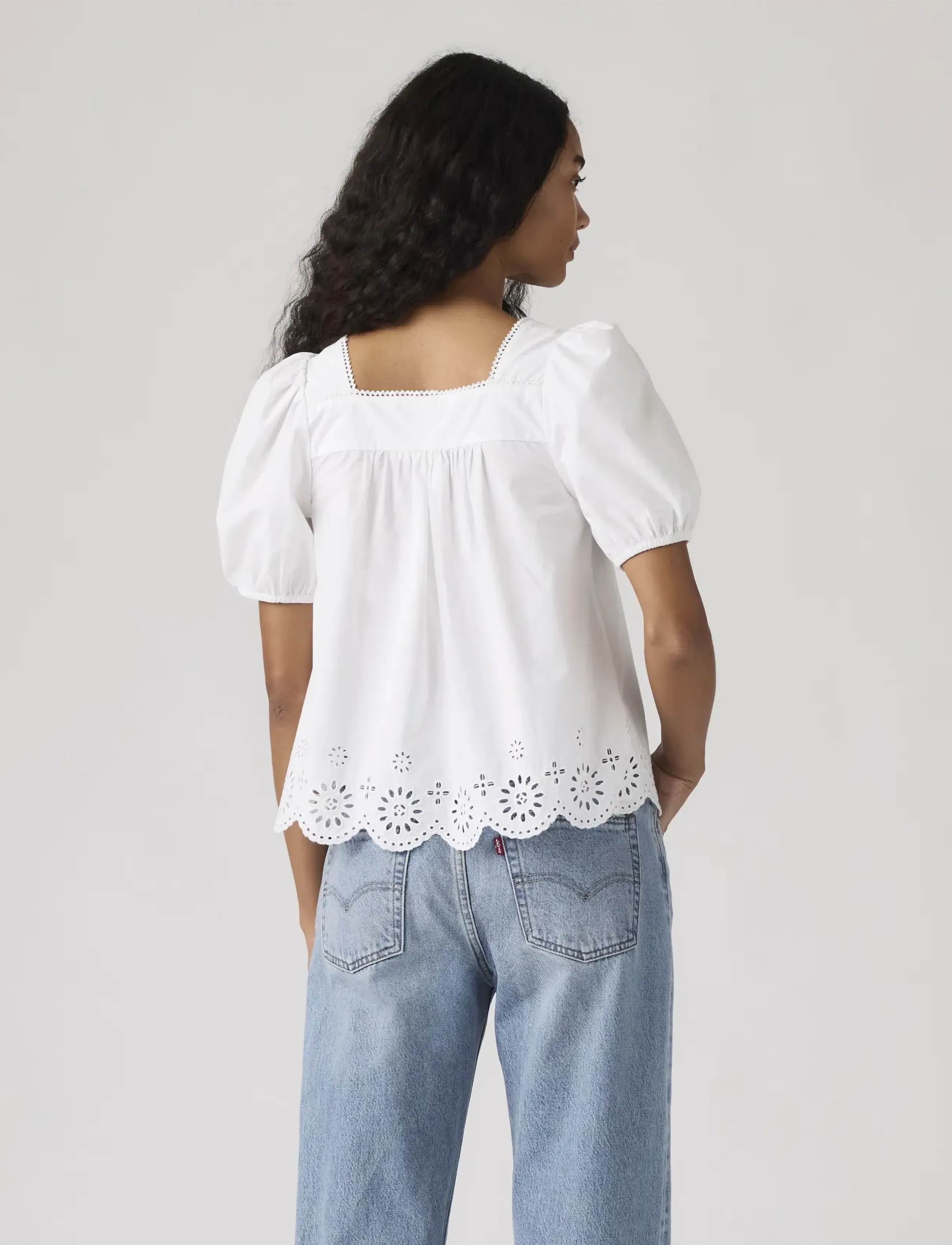 Levi's® - DARLING SS CUTWORK BLOUSE BRIG - kurzämlige blusen - whites - 3