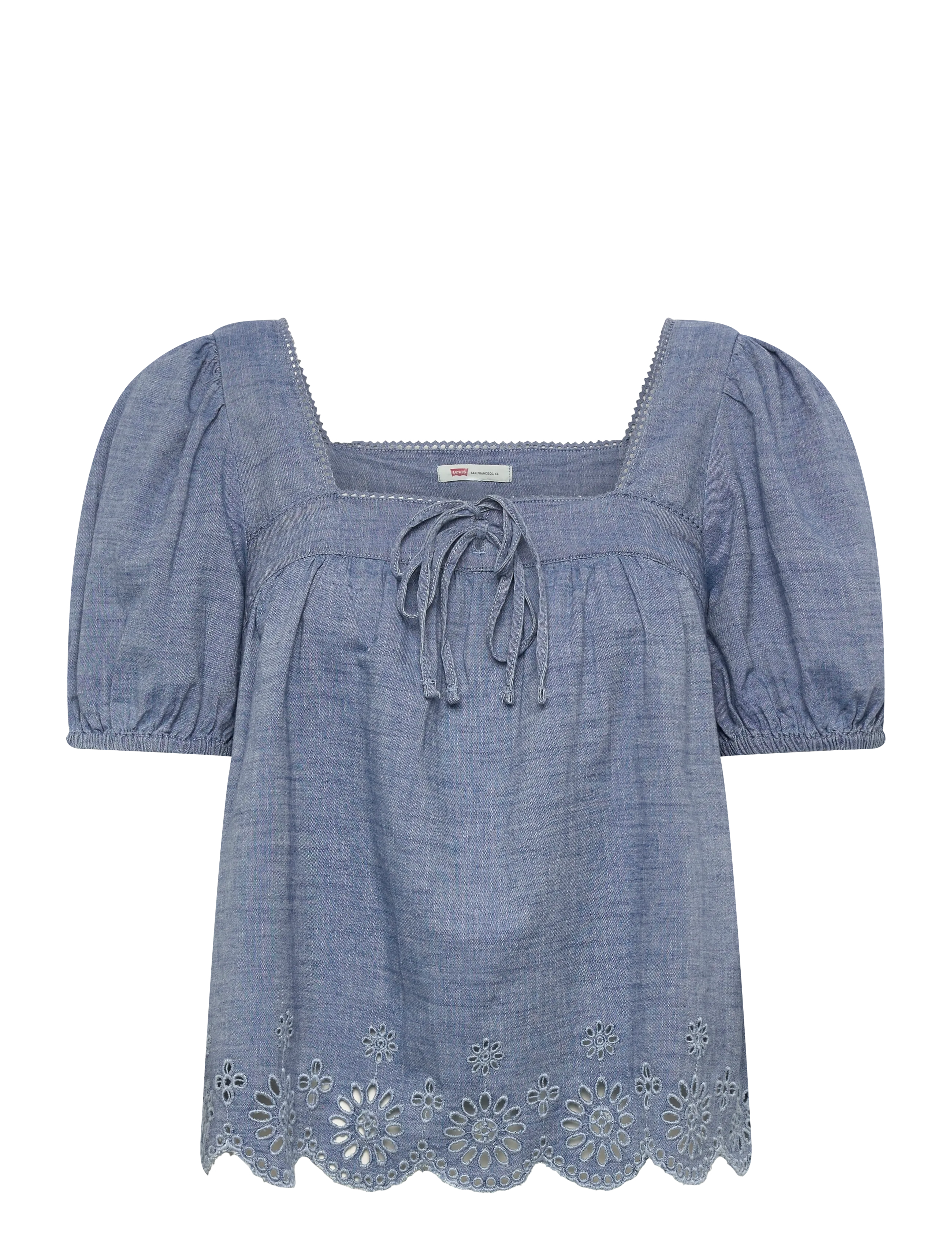 Levi's® DARLING SS CUTWORK BLOUSE BREE - Vêtements - MED INDIGO - WORN IN / blue