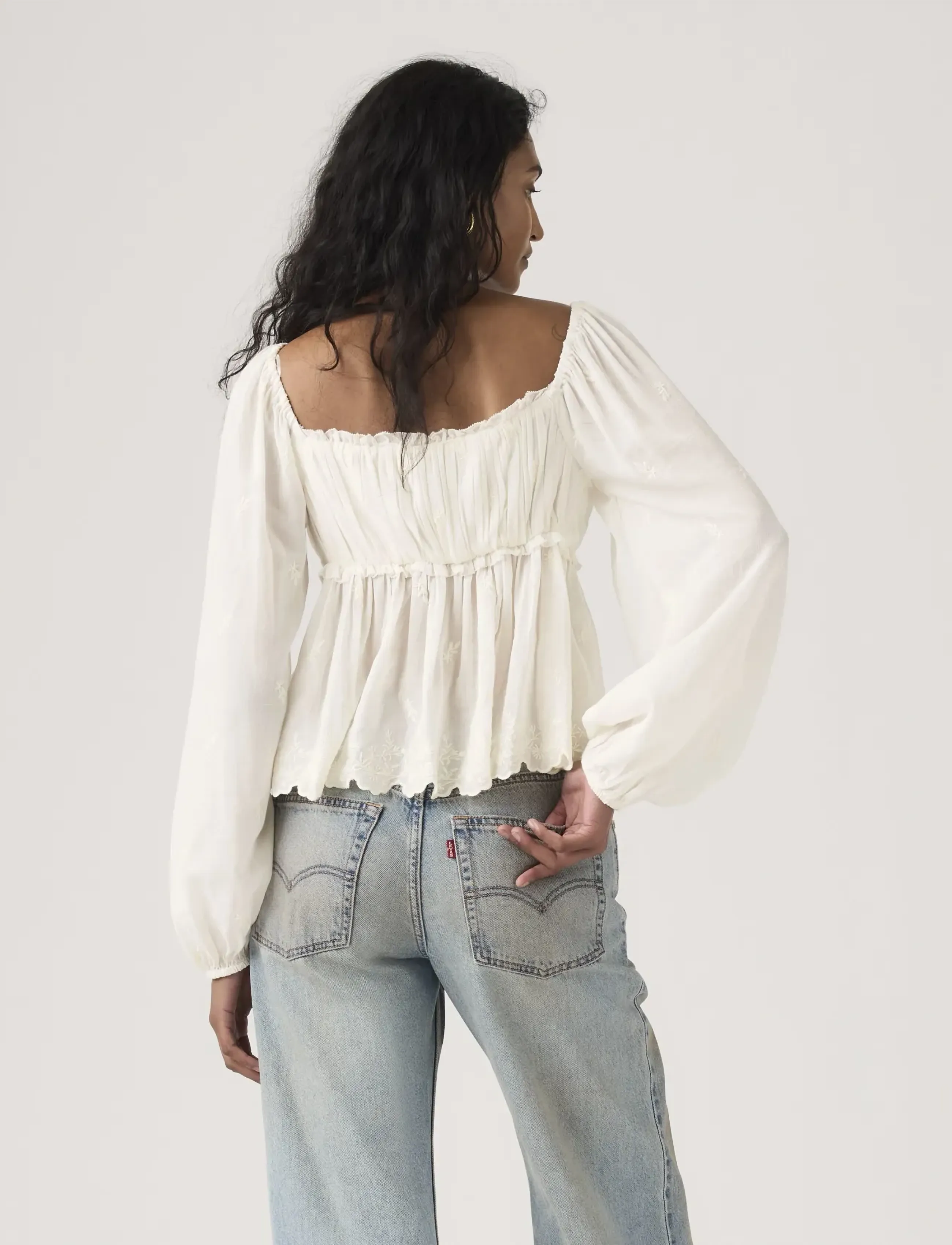 Levi's® - OTTIE LS BOHO BLOUSE EGRET - whites - 3