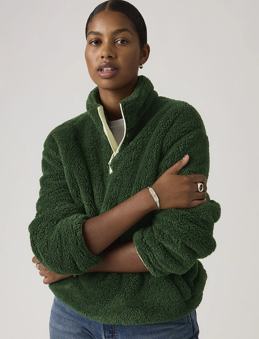Levi's® - GEMMA SHERPA 1/4 ZIP MOUNTAIN - fleece & midlayer - greens - 0
