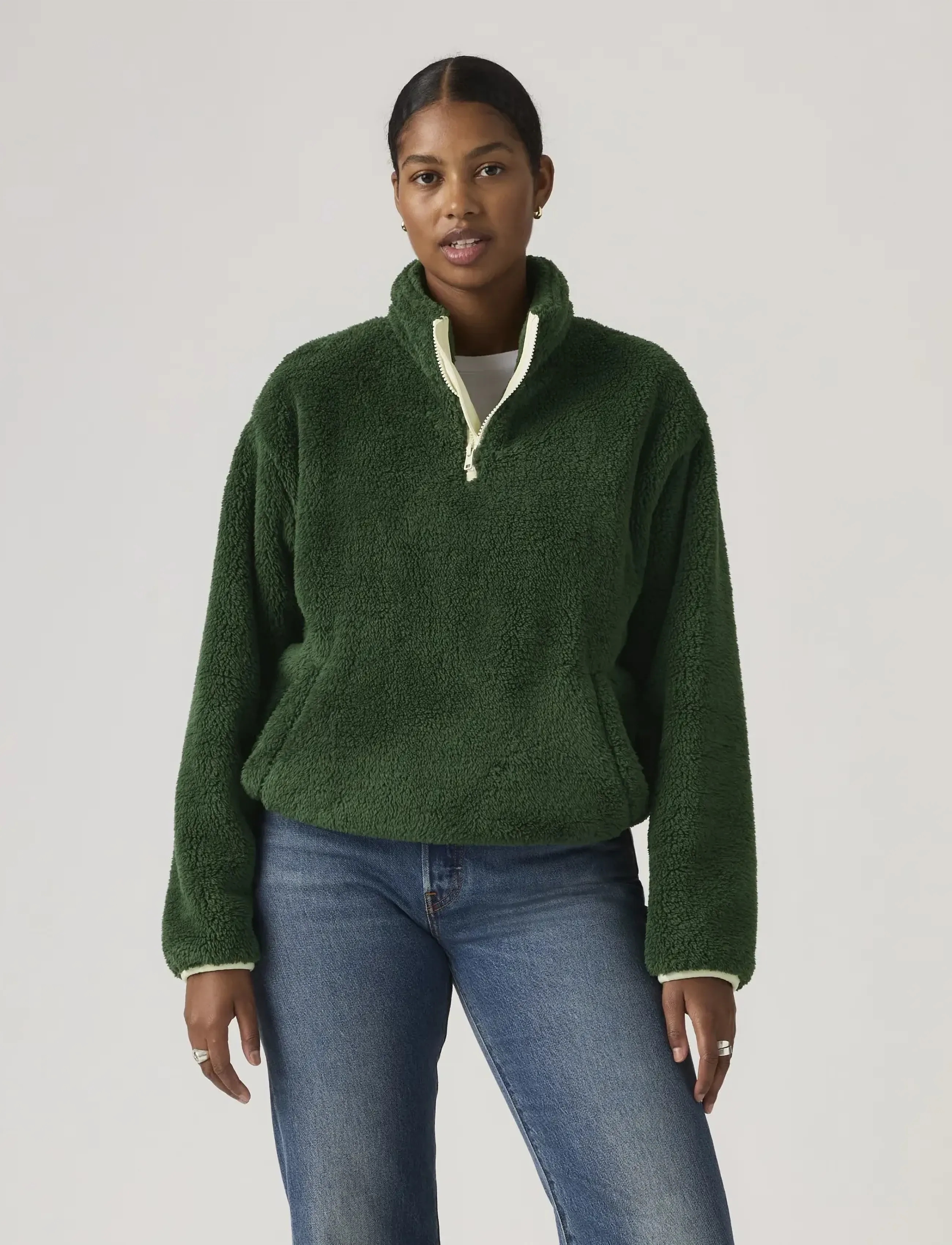 Levi's® - GEMMA SHERPA 1/4 ZIP MOUNTAIN - fleece & midlayer - greens - 5