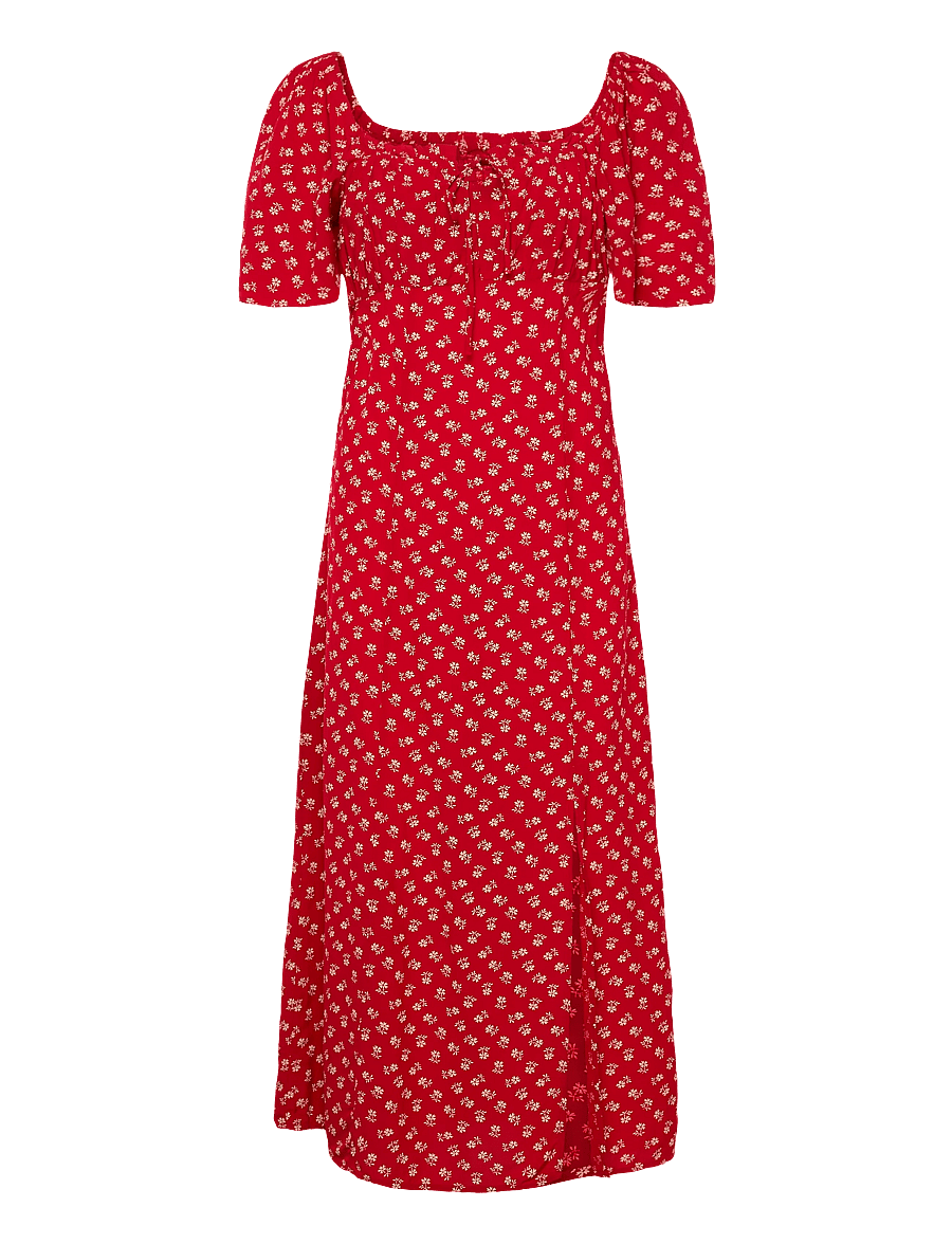 Levi's® - AMARA COLUMN FLUTTER SLV MIDI - midi kjoler - reds - 1