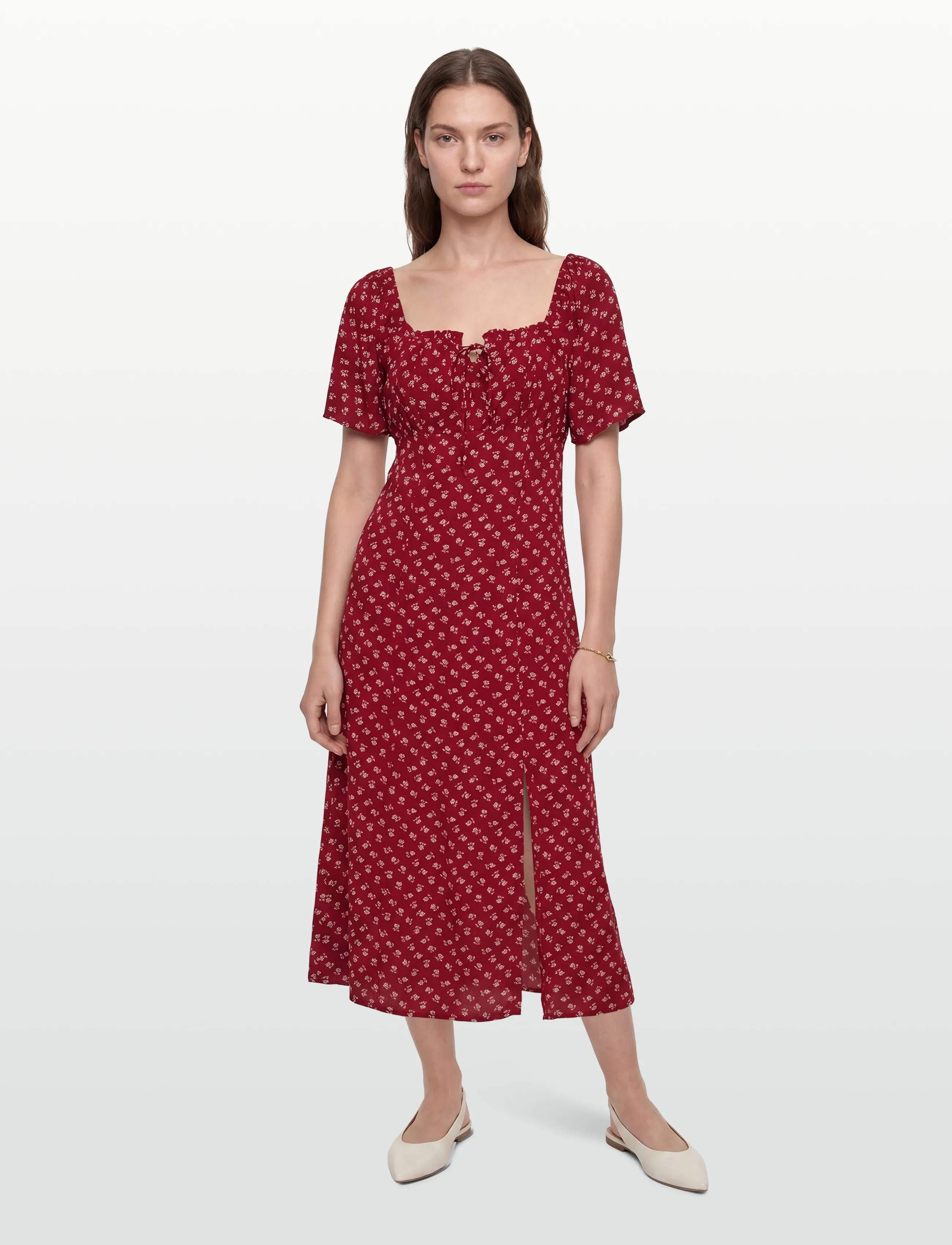 Levi's® AMARA COLUMN FLUTTER SLV MIDI - Kampagne - REDS / red