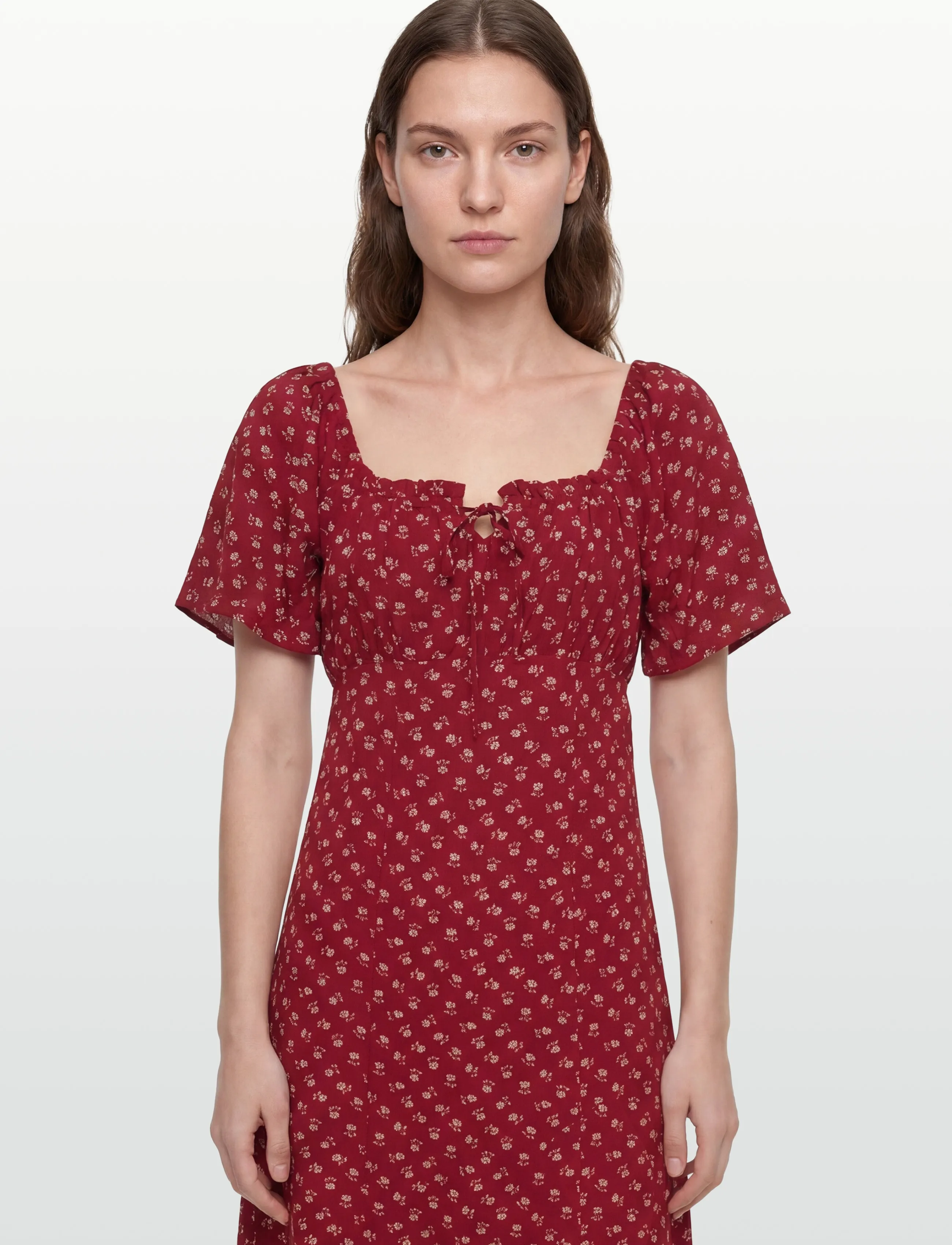 Levi's® - AMARA COLUMN FLUTTER SLV MIDI - midi kjoler - reds - 4