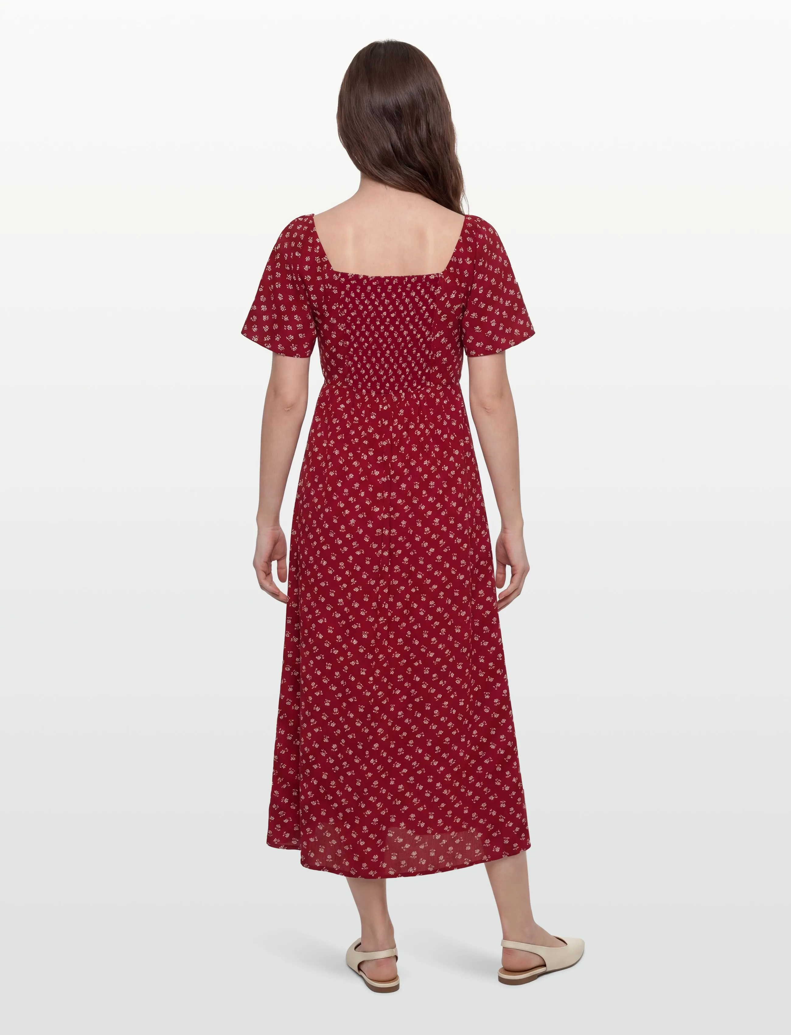 Levi's® - AMARA COLUMN FLUTTER SLV MIDI - midi kjoler - reds - 5
