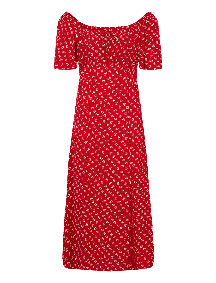 Levi's® - AMARA COLUMN FLUTTER SLV MIDI - midi kjoler - reds - 3