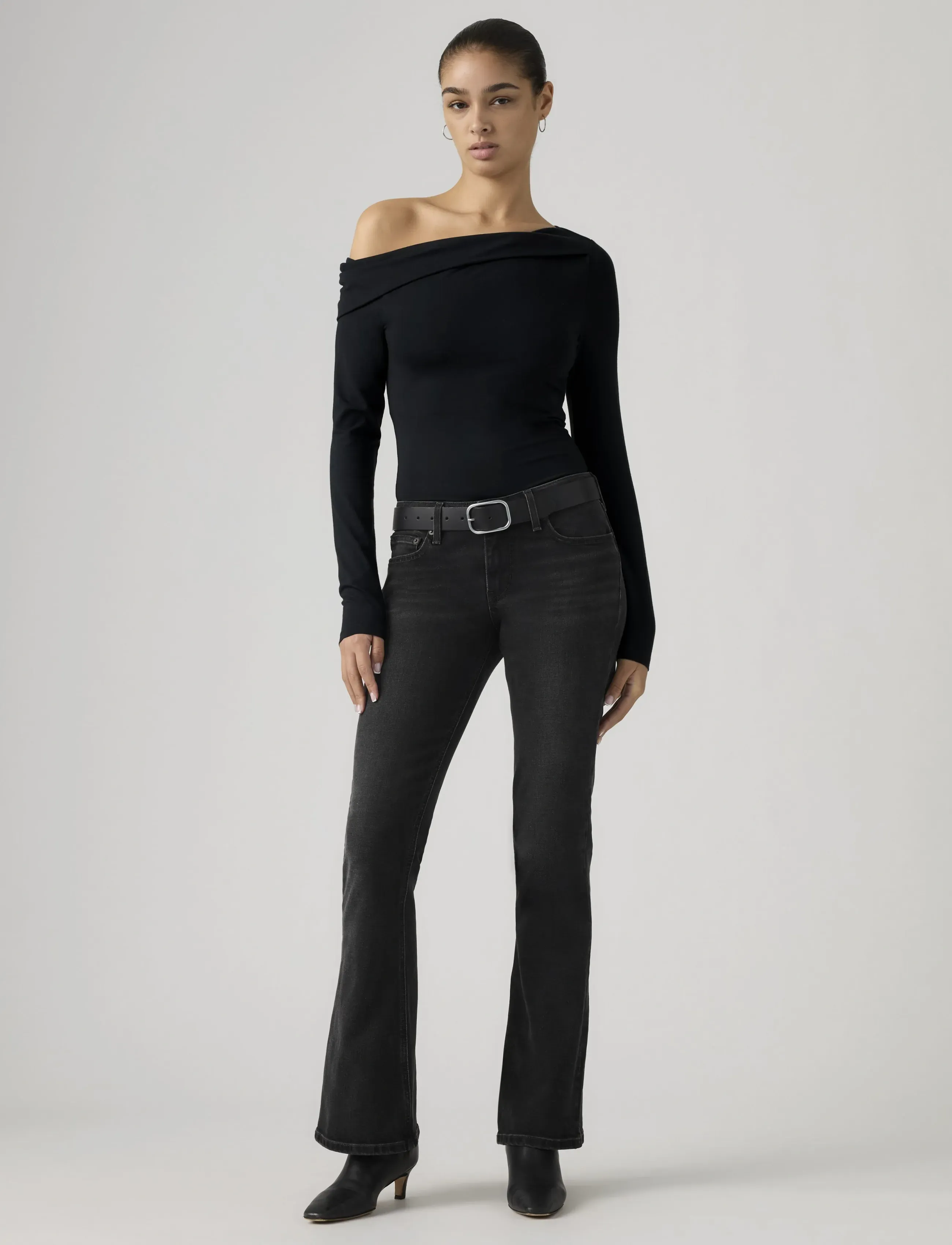 Levi's® LOW SLIM BOOT RODEO PRINCESS - Transitional Layering - BLACKS / grey