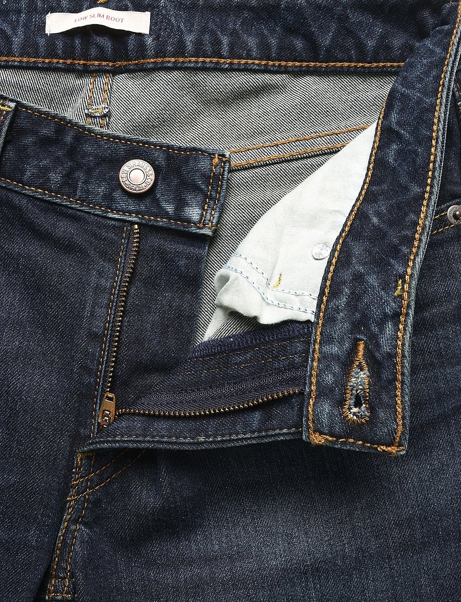 Levi's® - LOW SLIM BOOT OVERHEARD HER - bootcut jeans - dark indigo - worn in - 3