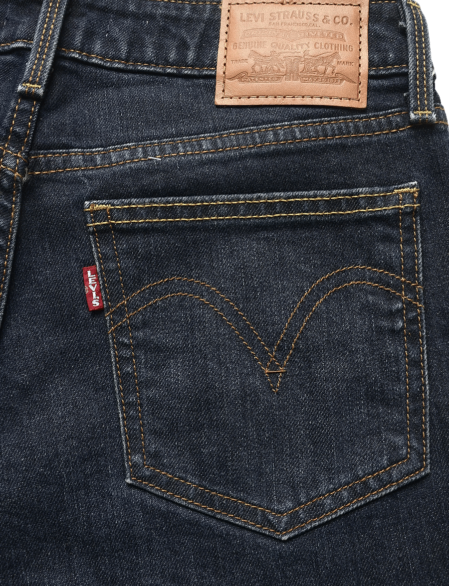 Levi's® - LOW SLIM BOOT OVERHEARD HER - bootcut jeans - dark indigo - worn in - 4