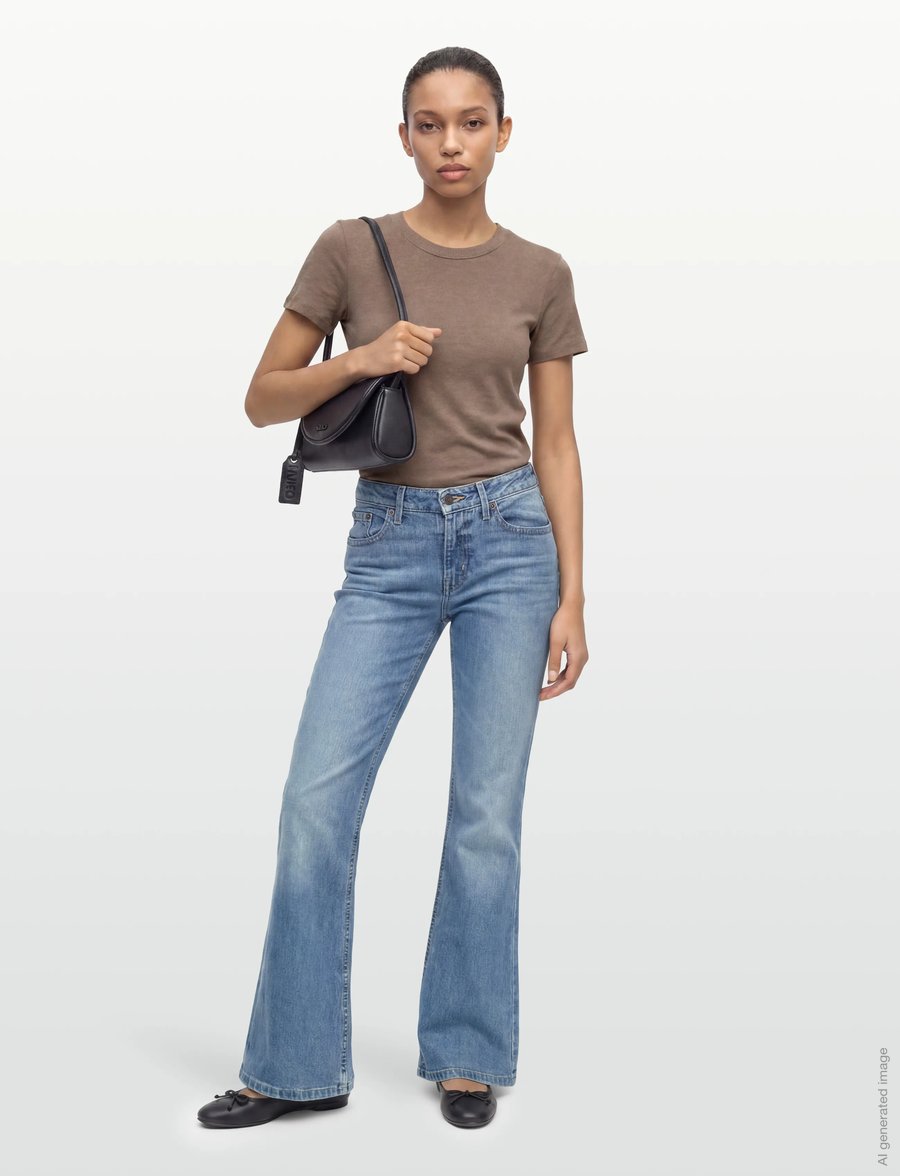 Levi's® - LOW SLIM BOOT KICK START - bootcut-jeans - med indigo - worn in - 0