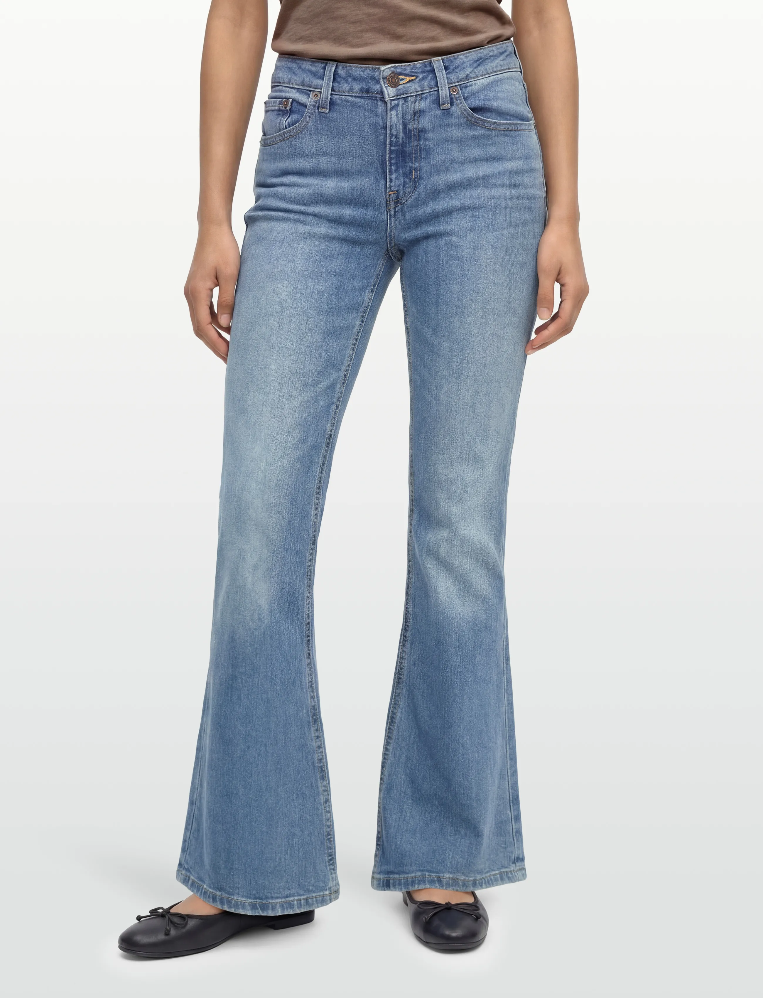 Levi's® - LOW SLIM BOOT KICK START - bootcut jeans - med indigo - worn in - 3