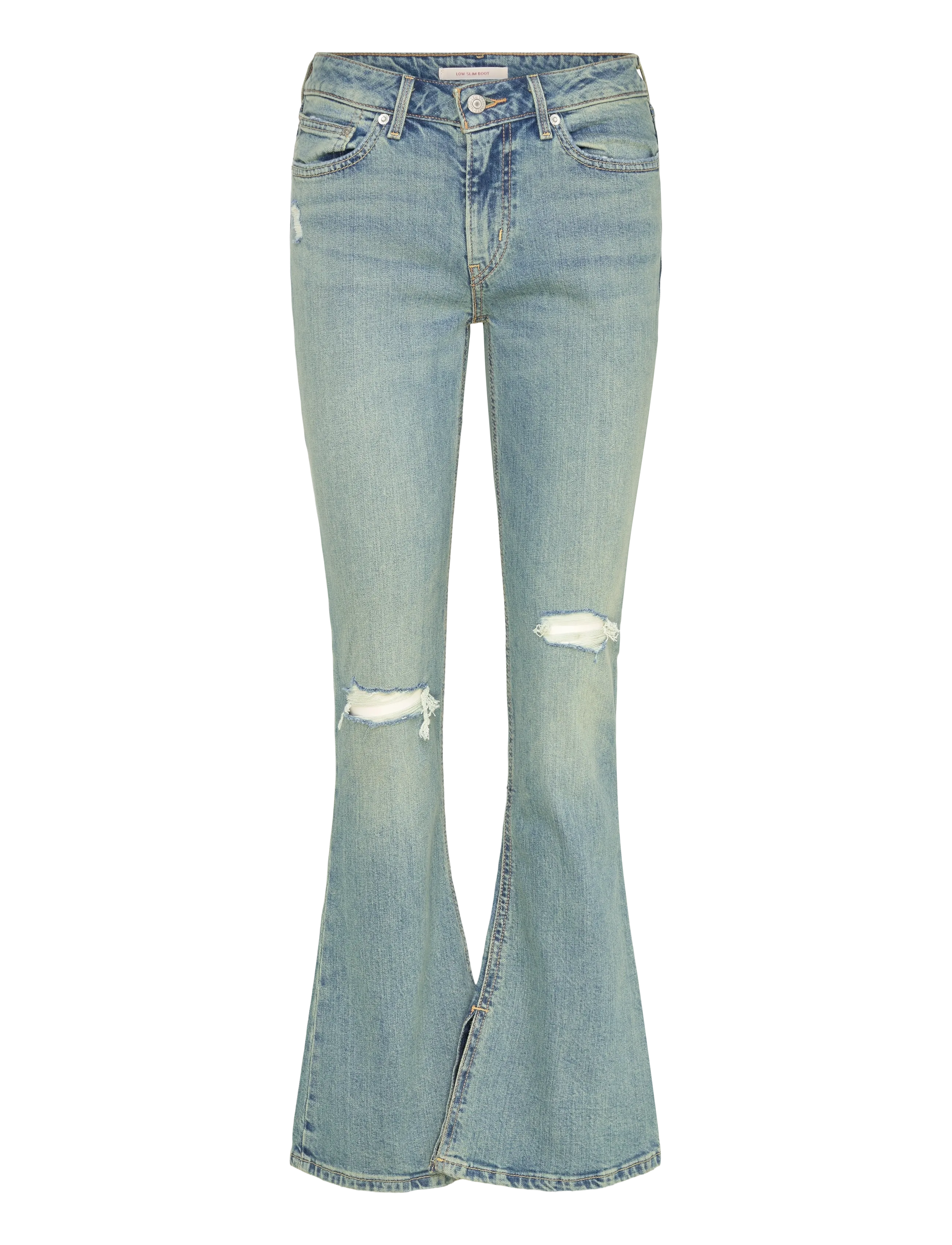 Levi's® LOW SLIM BOOT TINTED MEMORIES - Alt laienevad teksad - LIGHT INDIGO - WORN IN / blue