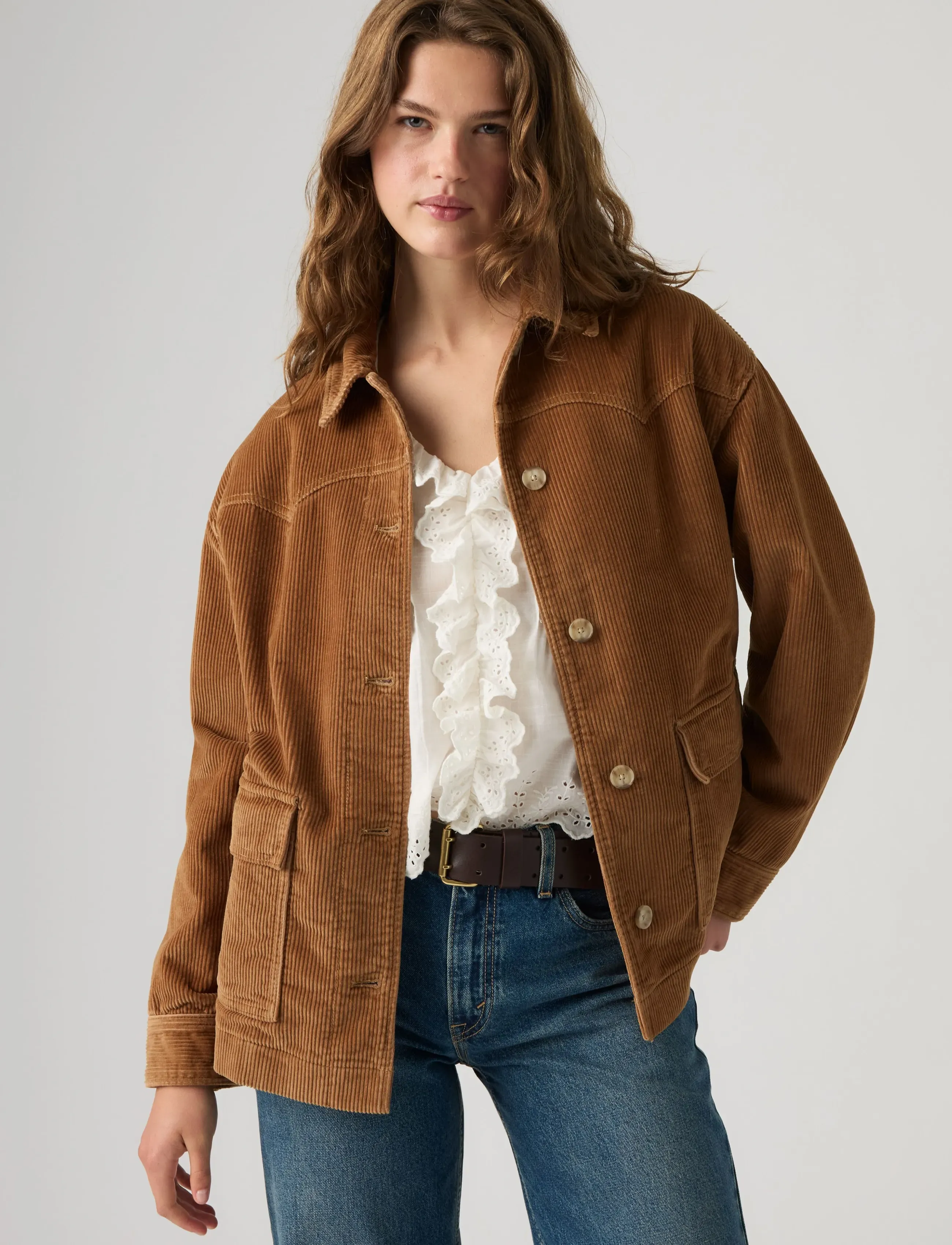Levi's® DEMI OVERSHIRT SHACKET FOXTROT - Riided - NEUTRALS4 / brown