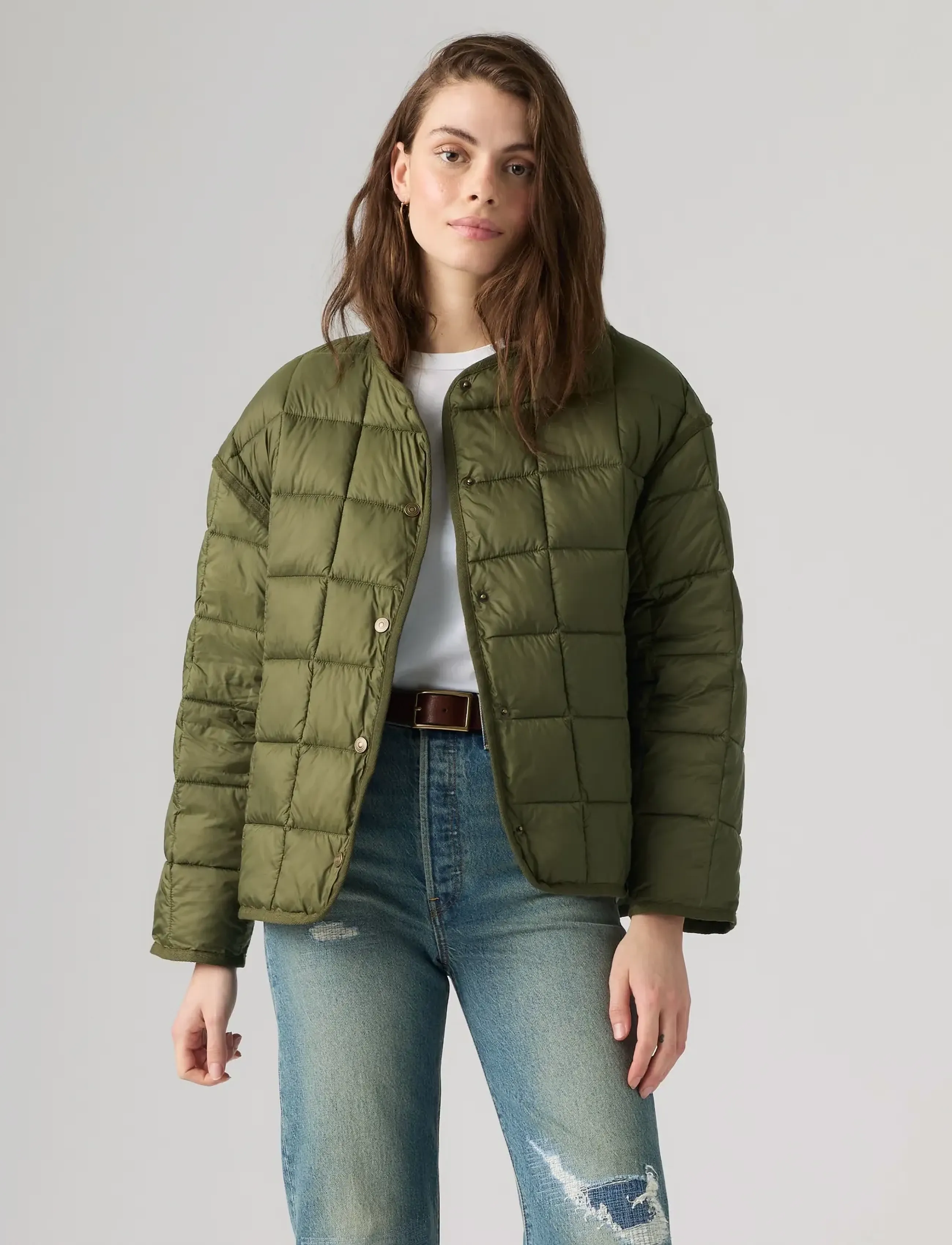 Levi's® - POPPY QUILTED PUFFER OLIVE NIG - vinterjakker - greenso - 4