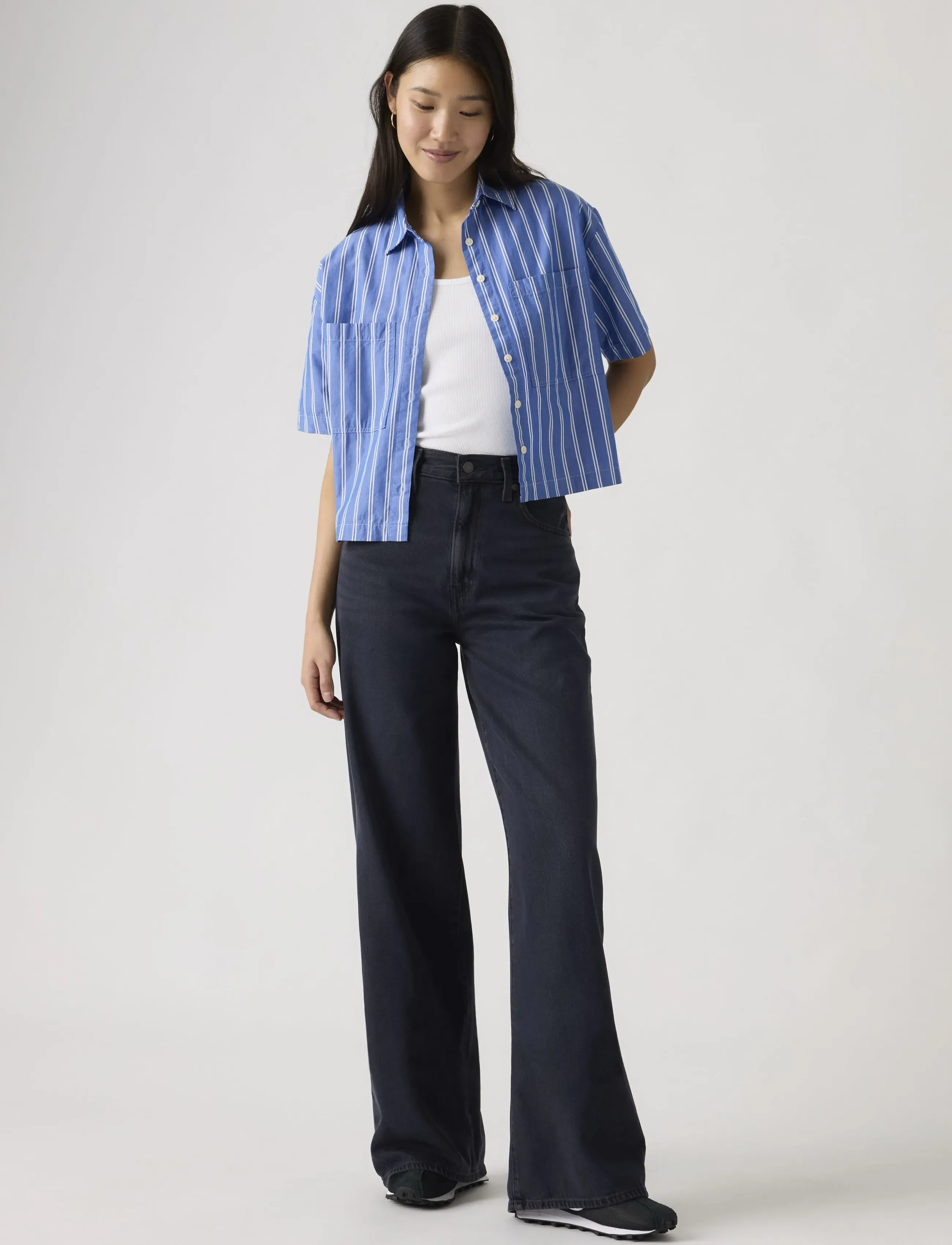 Levi's Cinch Wide Leg Dark Humor, 29 x 29, Jeans, Schwarz - Wide, Frauen
