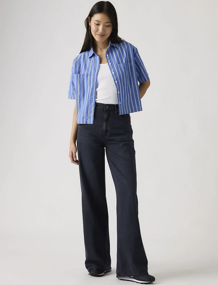 Levi's® - CINCH WIDE LEG DARK HUMOR - laia säärega teksad - med indigo - worn in - 0