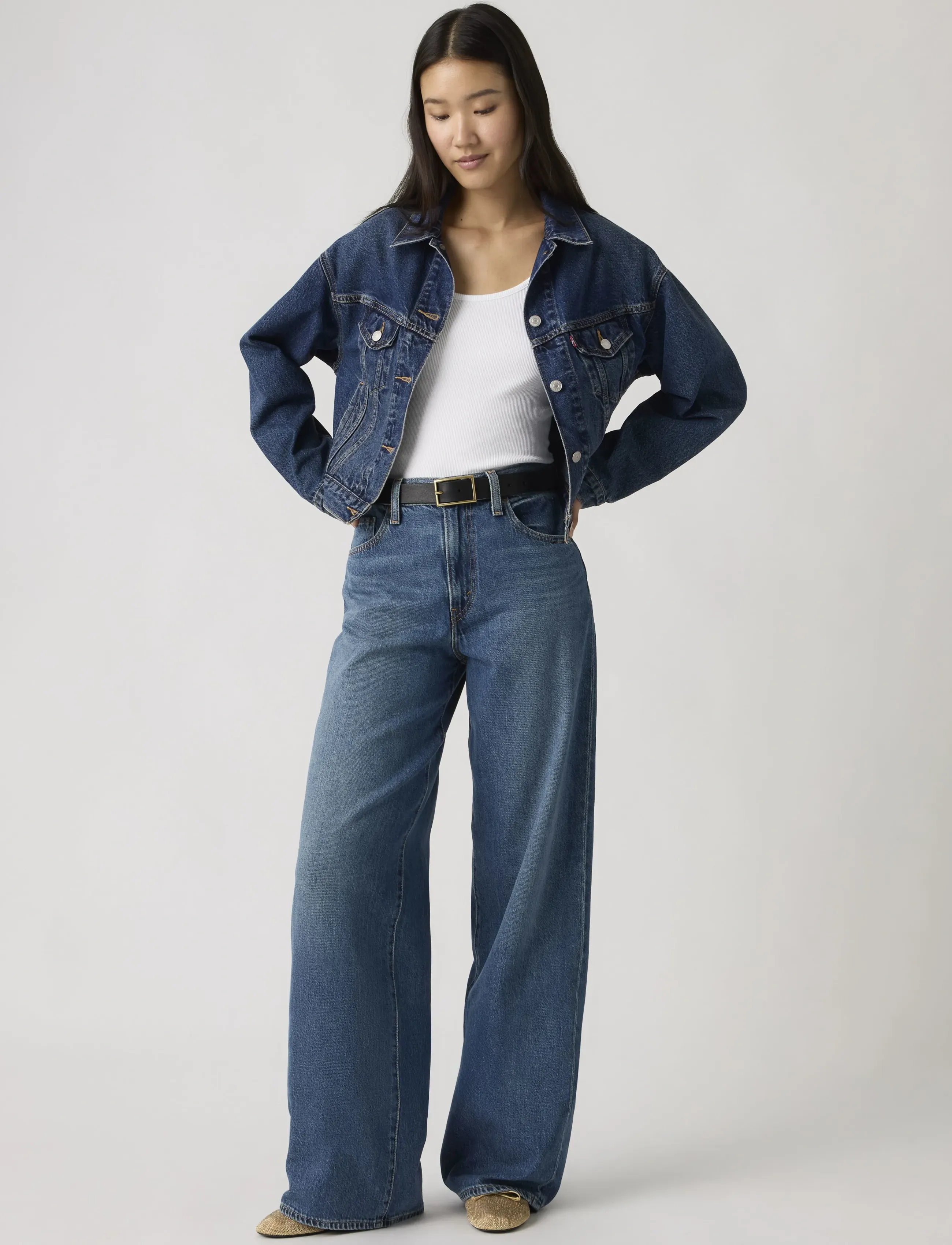 Levi's Cinch Wide Leg Pass The Parcel, 31 x 29, Blue, Jeans > Vidde, Dame