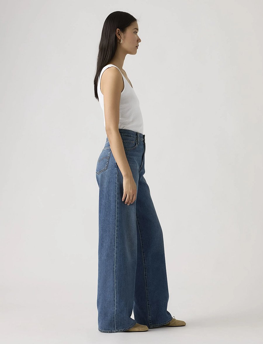 Levi's® - CINCH WIDE LEG PASS THE PARCEL - laia säärega teksad - med indigo - worn in - 3