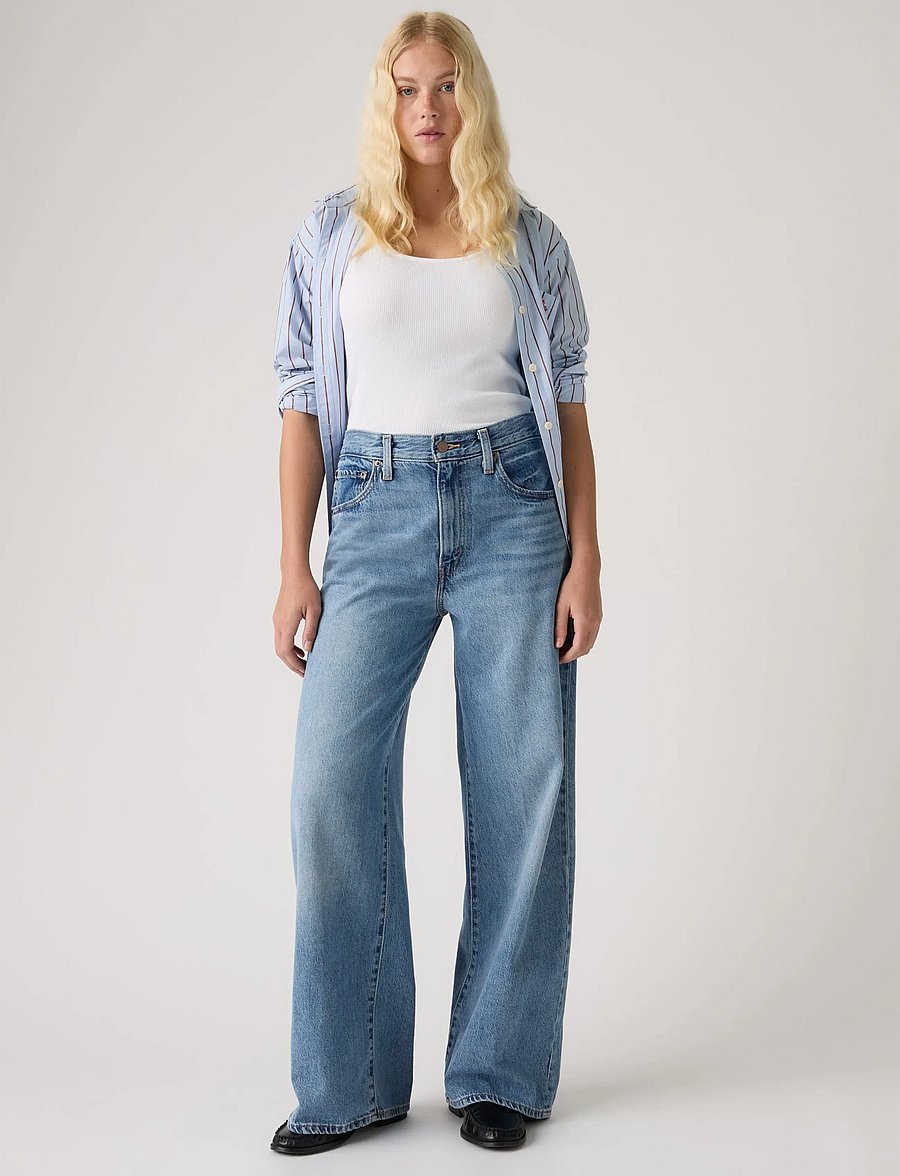 Levi's® - CINCH WIDE LEG LOSING MY MIND - laia säärega teksad - med indigo - worn in - 0