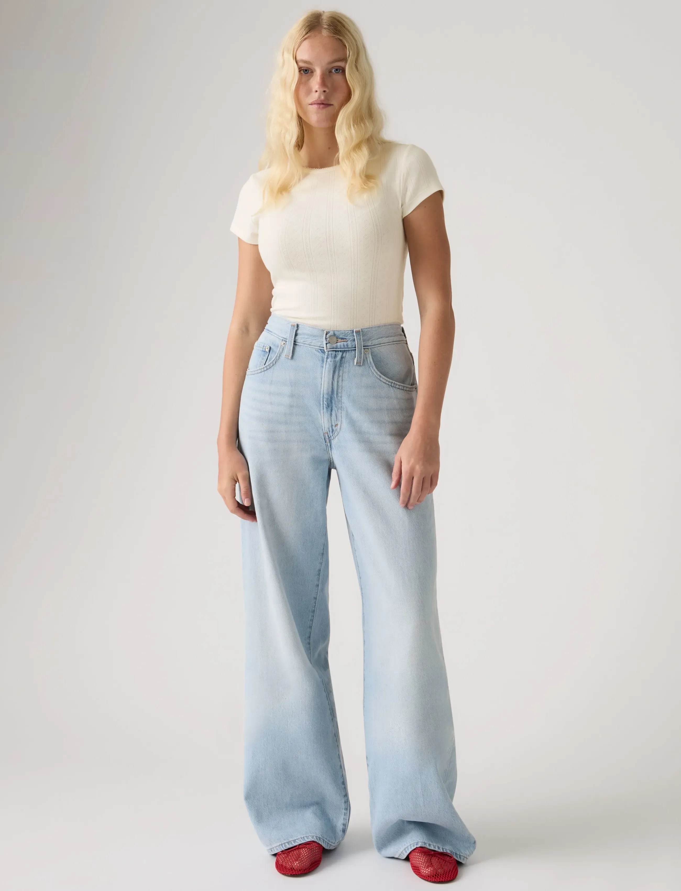 Levi's® CINCH WIDE LEG NIGHTLY ROUTINE - Kleidung - MED INDIGO - WORN IN / blue
