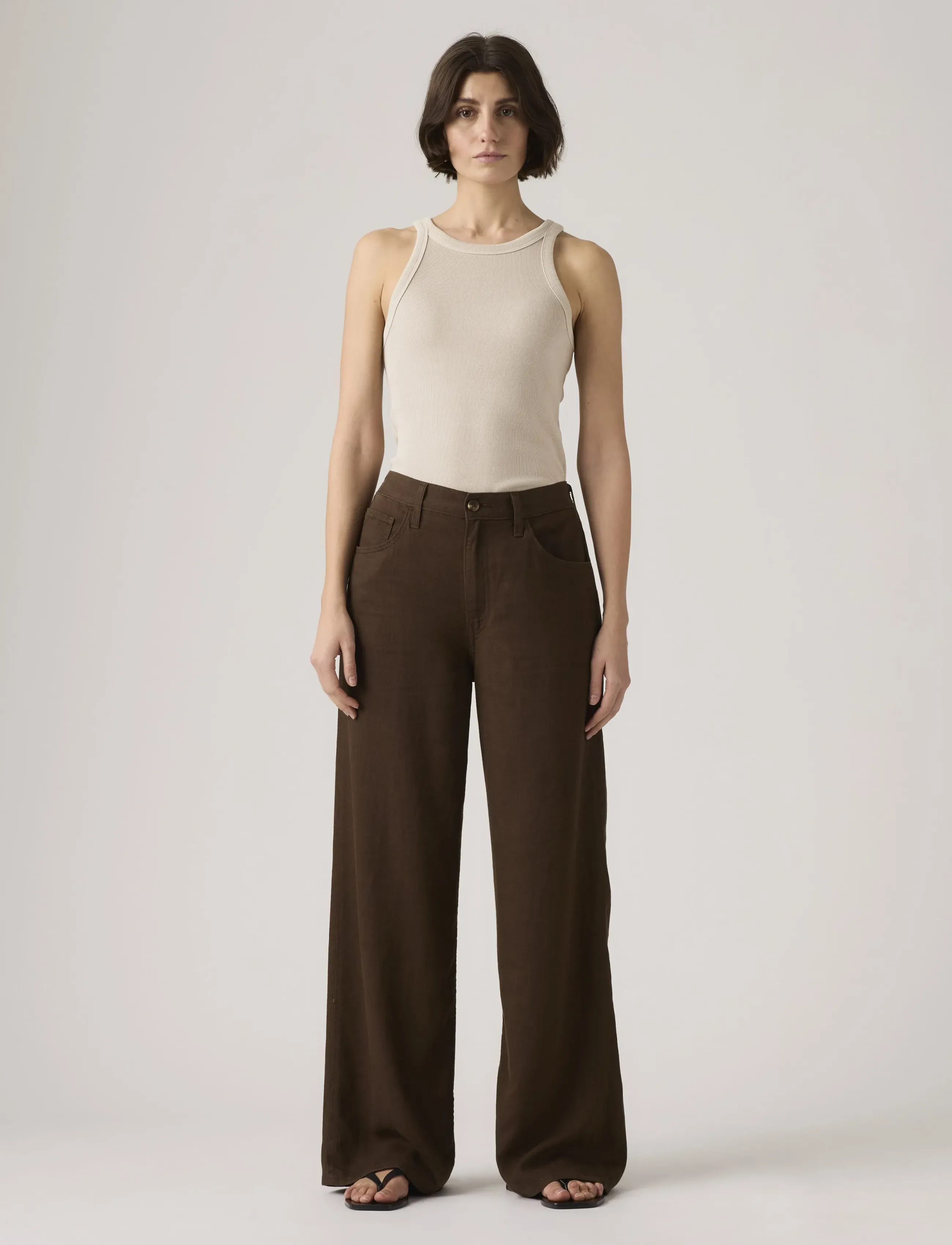 Levi's Cinch Wide Leg Hot Fudge, 29 x 29, Jeans, Braun - Wide, Frauen
