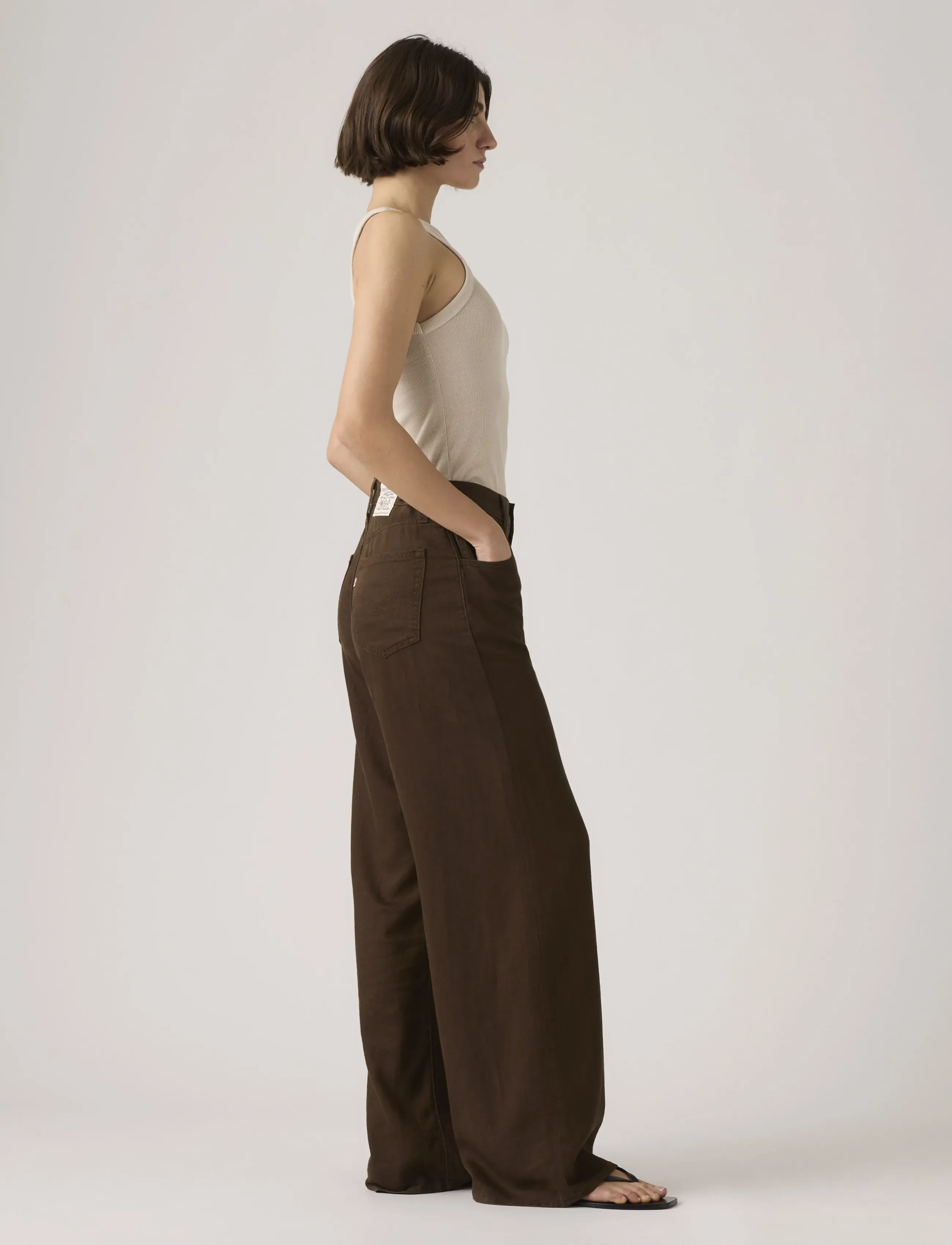 Levi's® - CINCH WIDE LEG HOT FUDGE - brede jeans - browns - 4