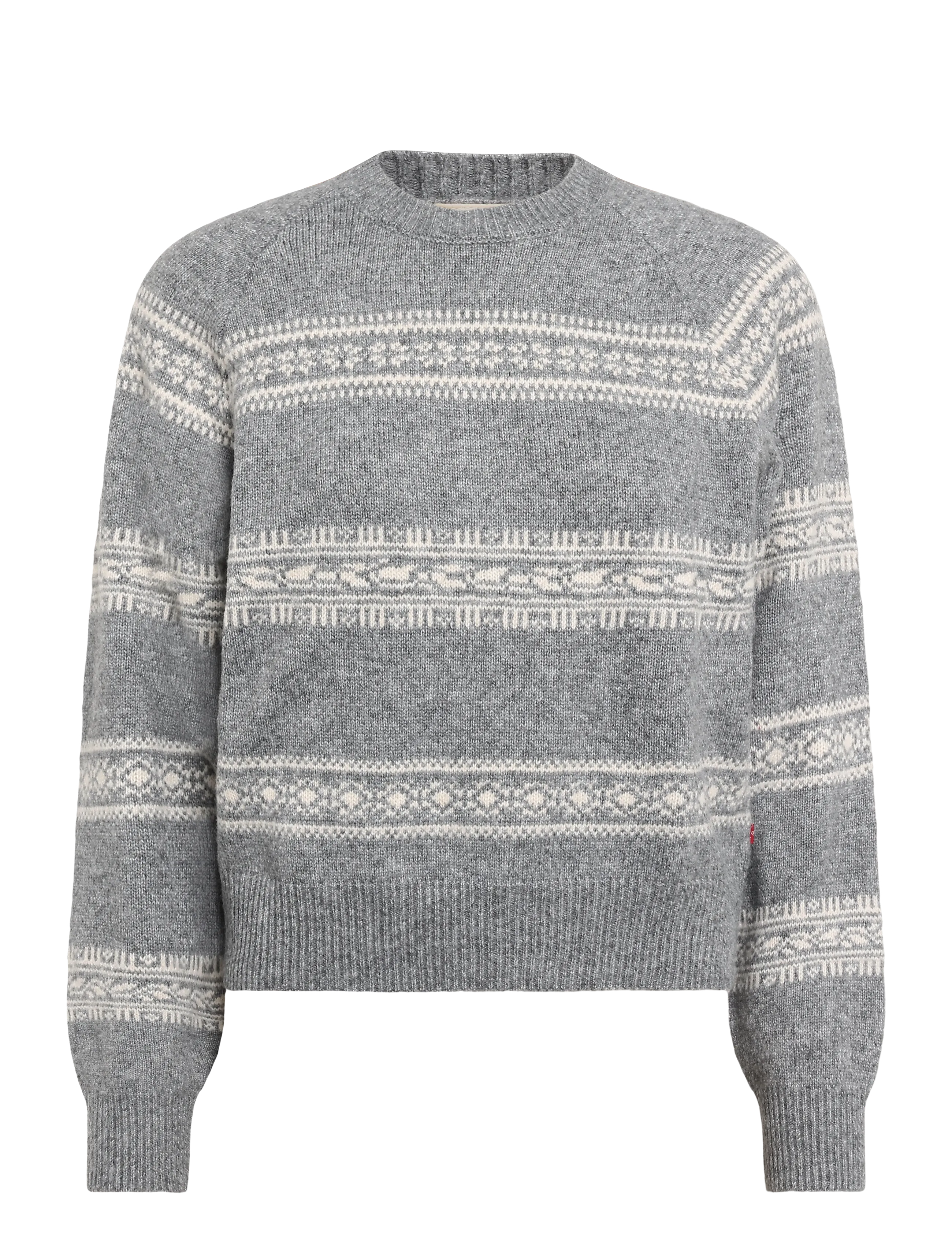 Levi's® JOLIE FAIRISLE CREWNECK SWEATE - Strickmode - GREYS / grey