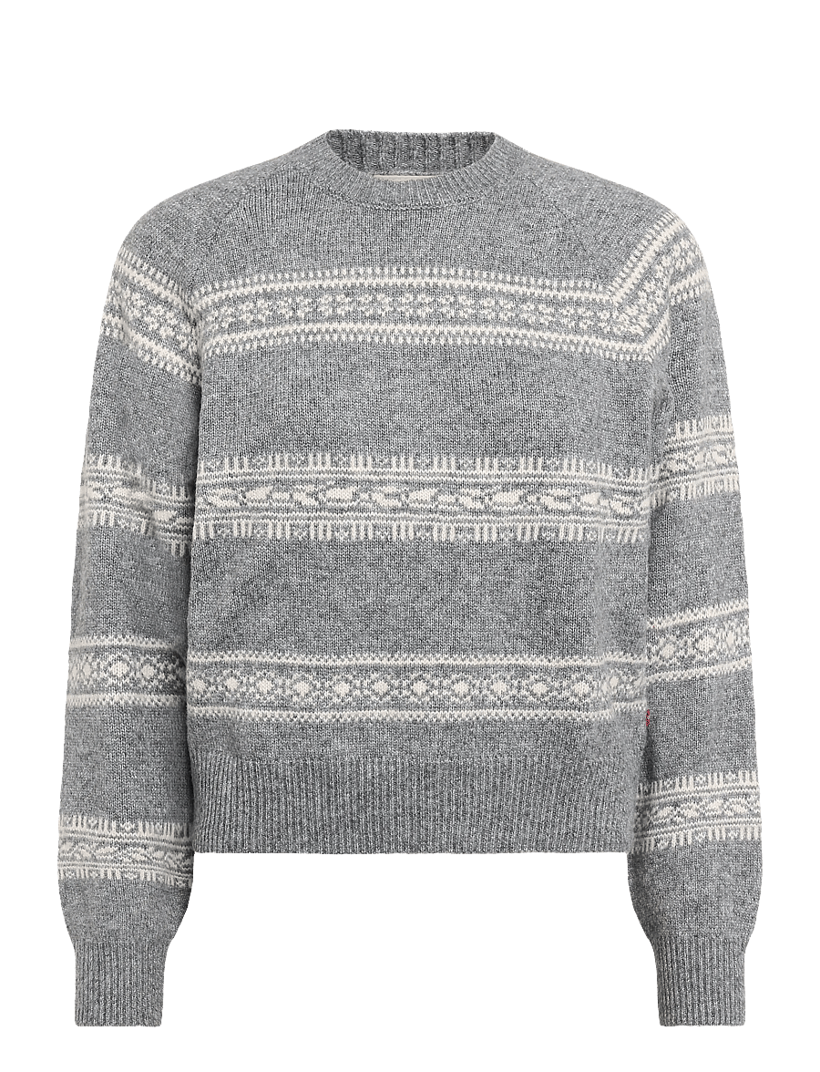Levi's® - JOLIE FAIRISLE CREWNECK SWEATE - striktrøjer - greys - 0