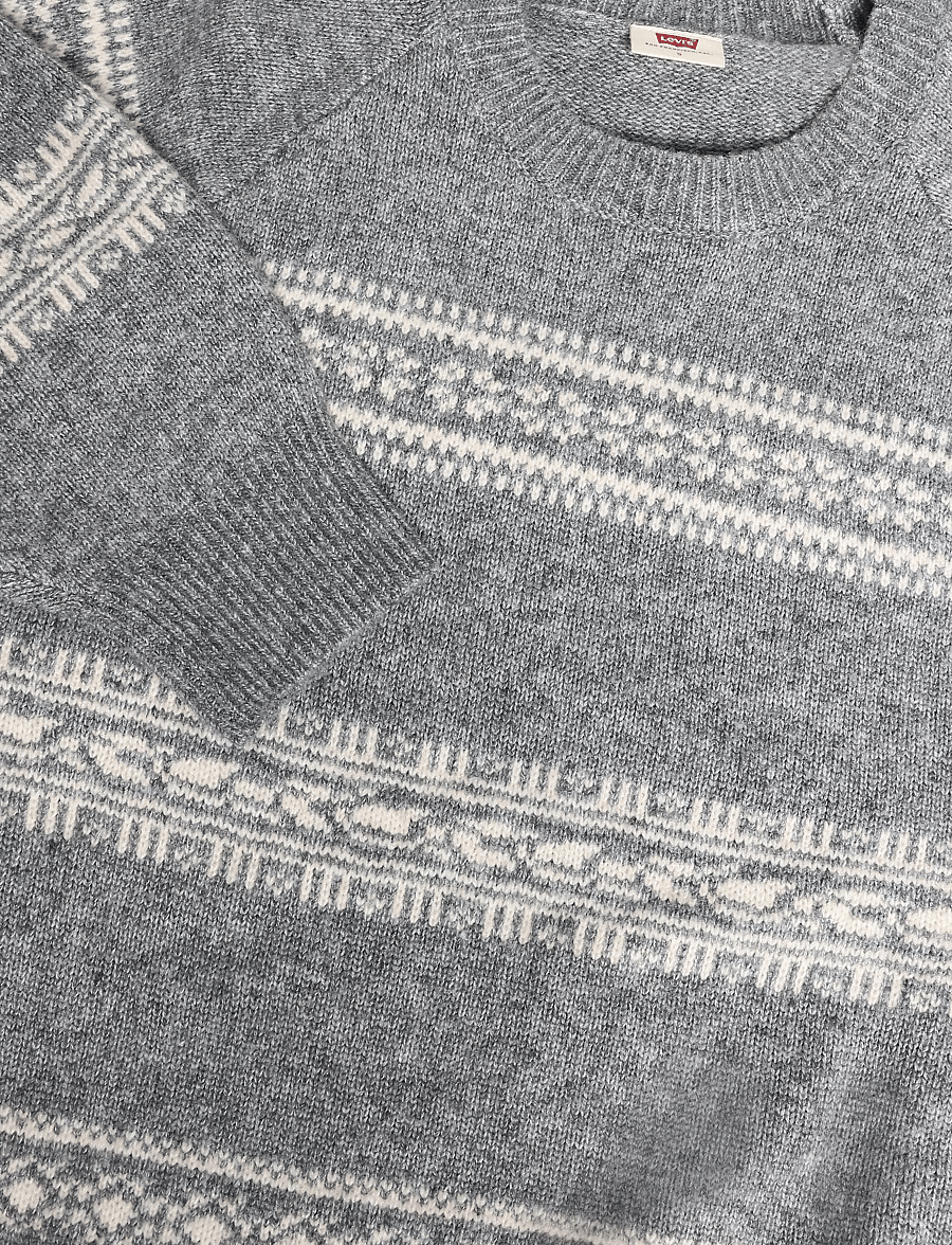 Levi's® - JOLIE FAIRISLE CREWNECK SWEATE - striktrøjer - greys - 2