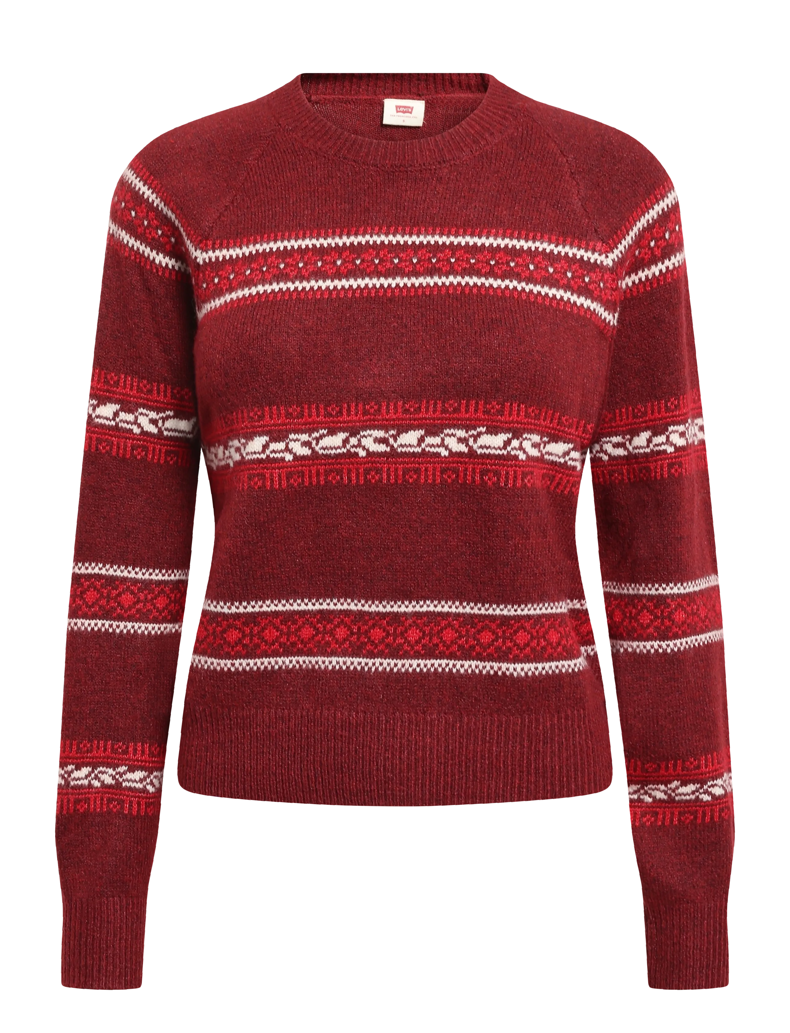 Levi's® JOLIE FAIRISLE CREWNECK SWEATE - Strickmode - REDS / red