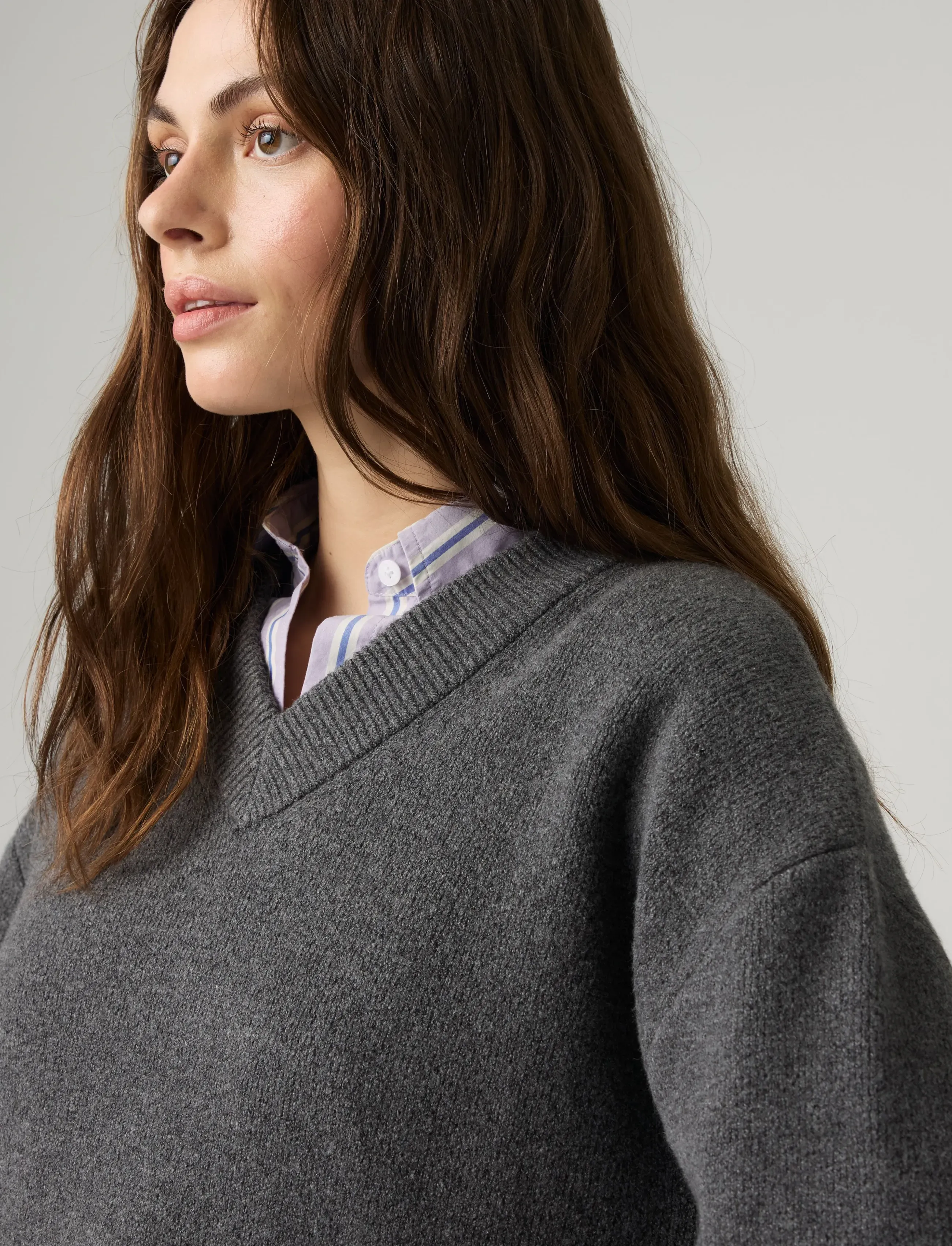 Levi's® - SUPER SOFT VNECK SWEATER MILAN - jumpers - greys - 5