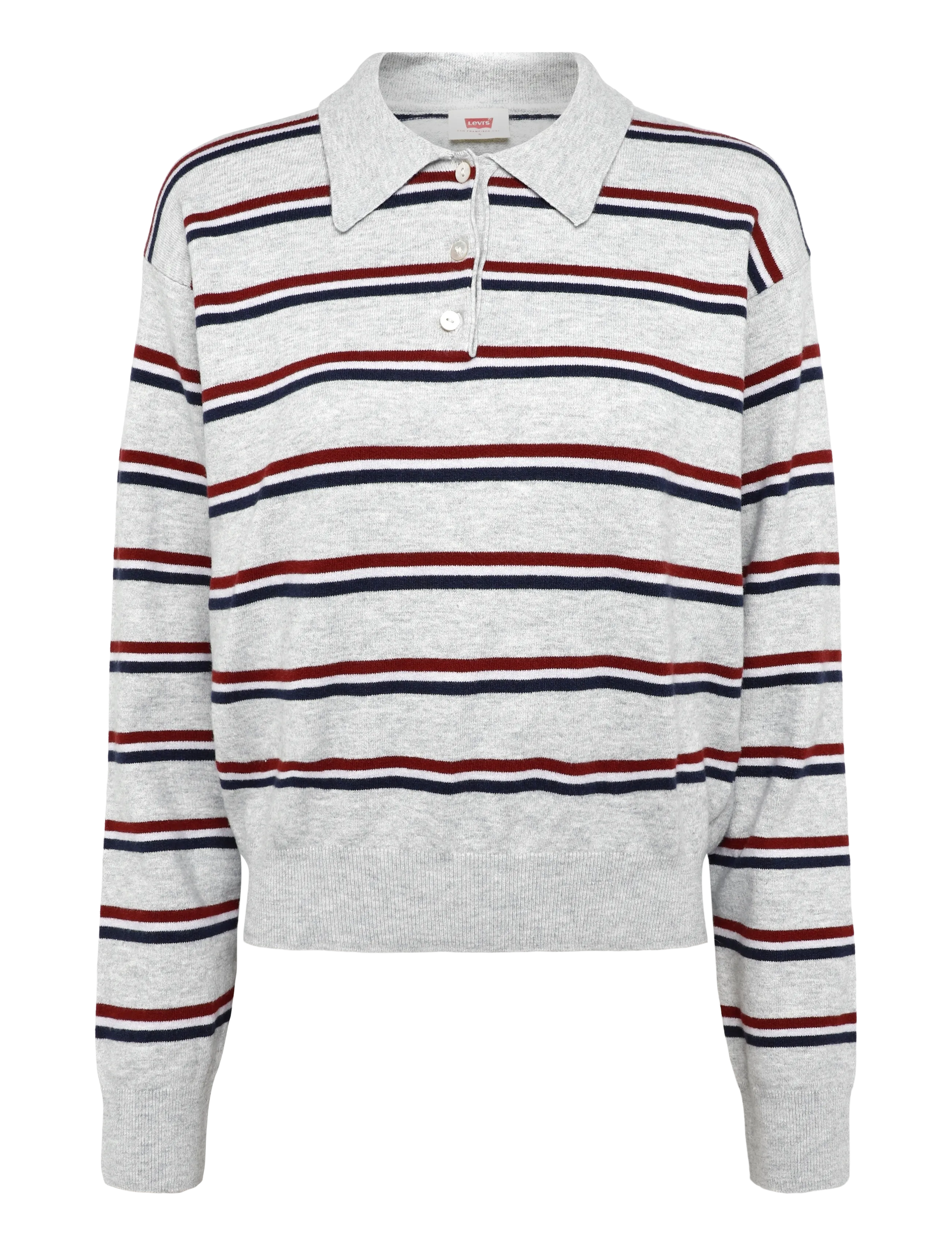 Levi's® SUPER SOFT LS POLO JADE STRIPE - Pullover - MULTI-COLOR / grey