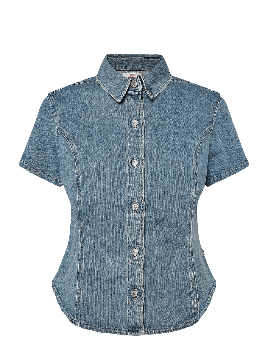 Levi's® - SS SHAPED DENIM SHIRT HAZY DAY - jeansskjortor - med indigo - worn in - 1