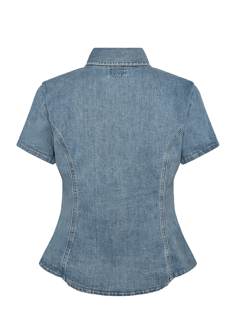 Levi's® - SS SHAPED DENIM SHIRT HAZY DAY - jeansskjortor - med indigo - worn in - 2