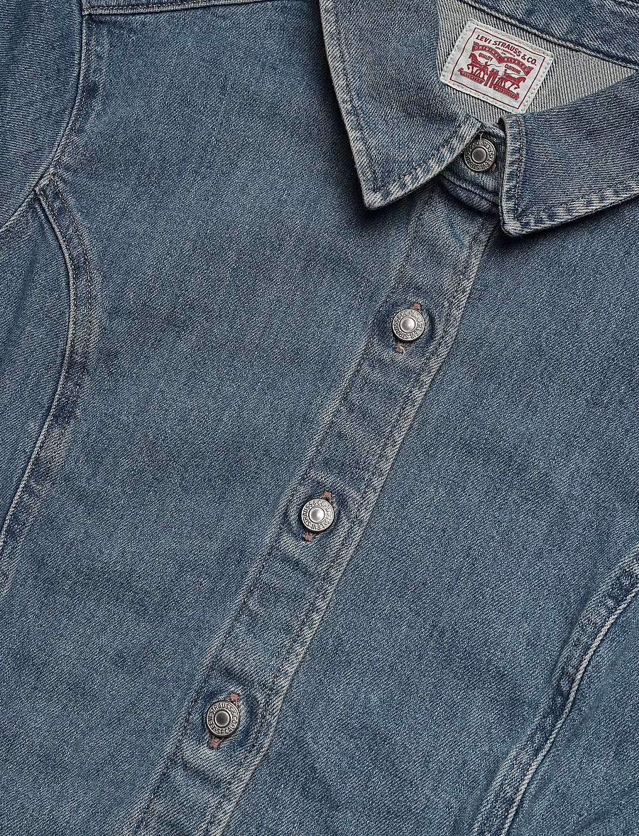 Levi's® - SS SHAPED DENIM SHIRT HAZY DAY - jeansskjortor - med indigo - worn in - 5