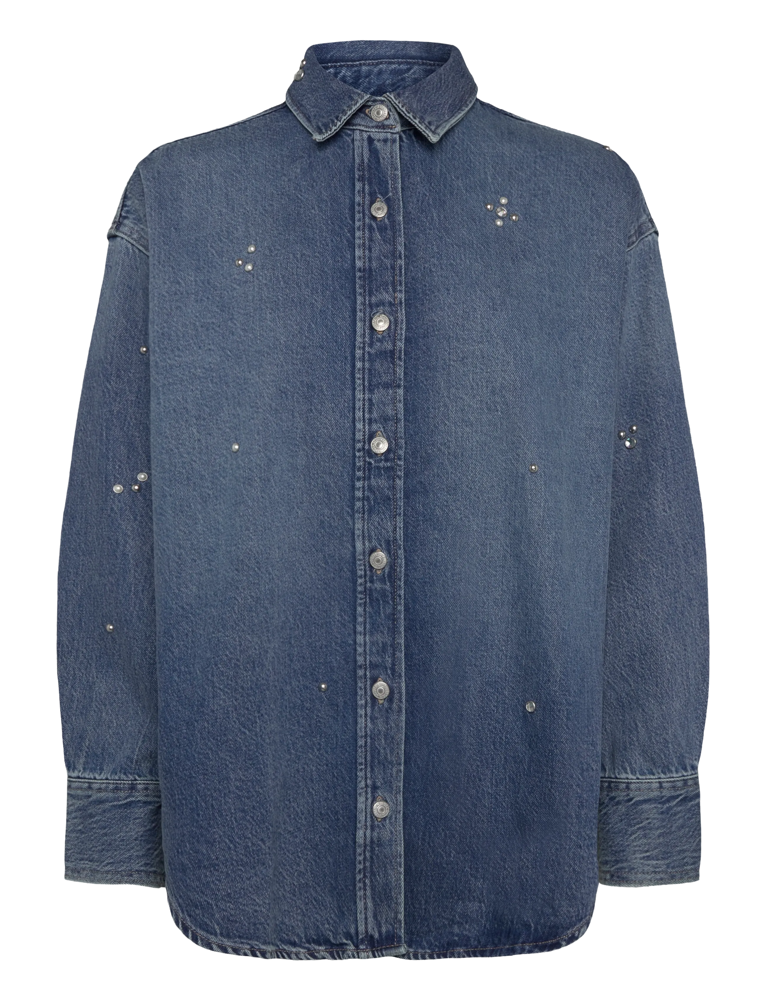 Levi's® JORDAN DENIM SHIRT TRIP ON DRI - Riided - MED INDIGO - WORN IN4 / blue