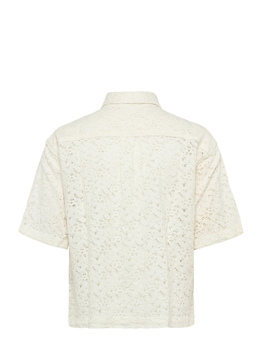 Levi's® - HARLIE SS LACE SHIRT EGRET LAC - short-sleeved shirts - whites - 1