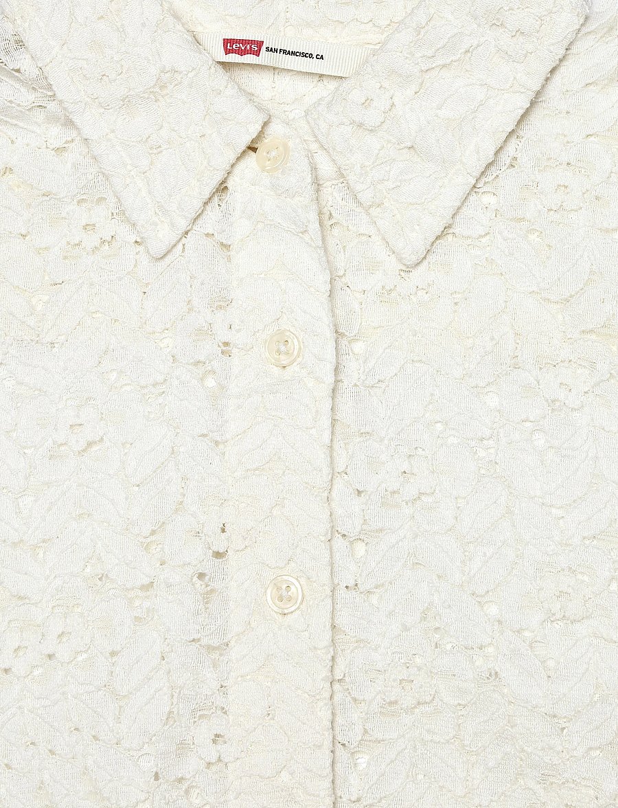 Levi's® - HARLIE SS LACE SHIRT EGRET LAC - short-sleeved shirts - whites - 2