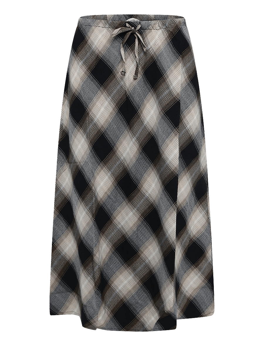 Levi's® - NOEMI SKIRT TESSA SHADOW PLAID - maxi nederdele - browns - 0