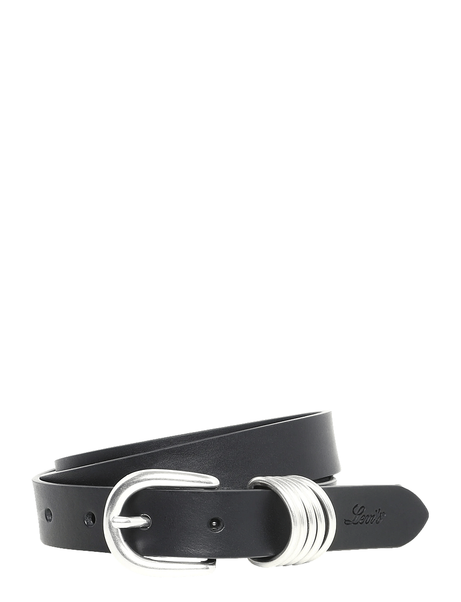 Levi's® - LYLA RING BELT CAVIAR - ledergürtel - blacks - 0