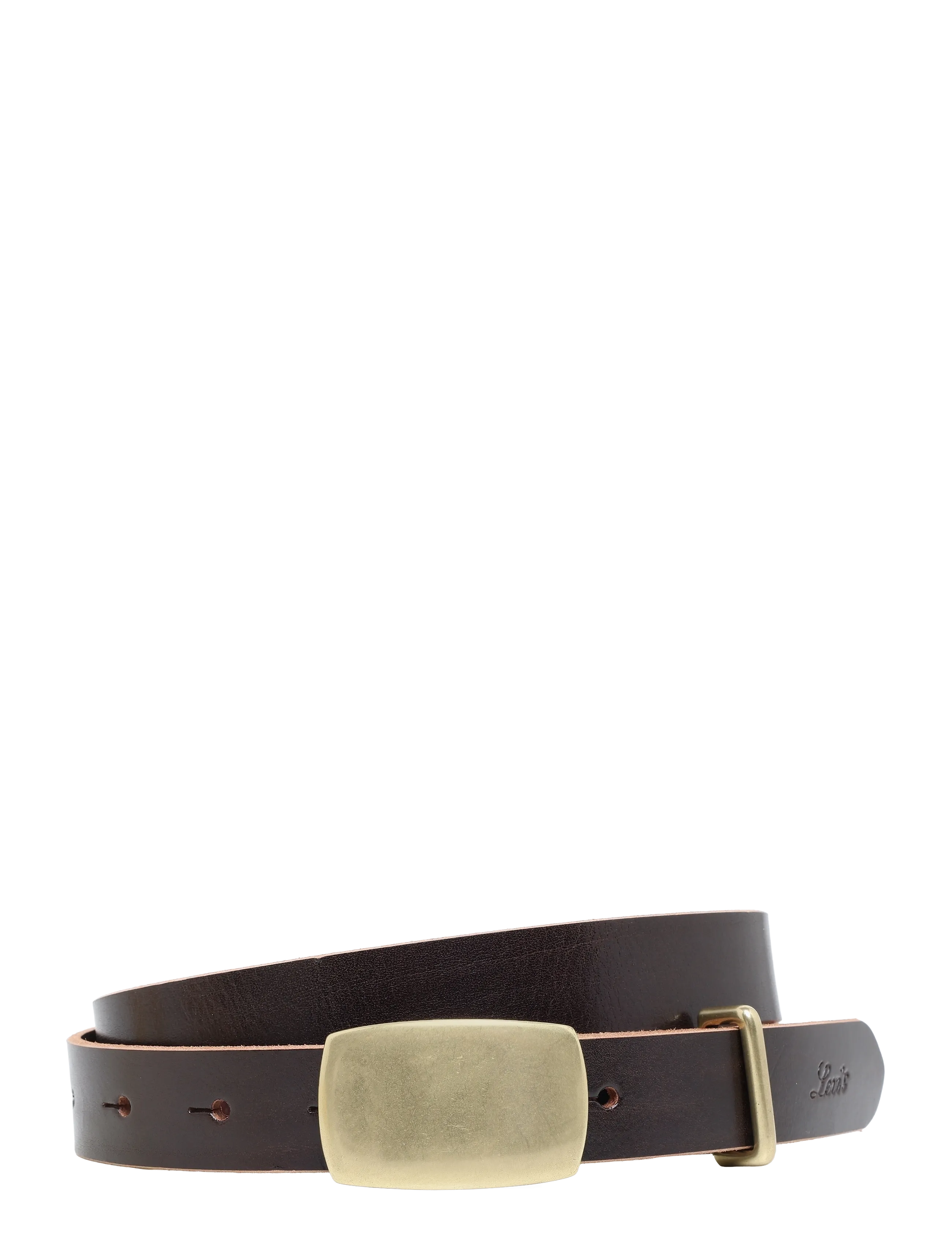 Levi's® PRESIDIO PLAQUE BUCKLE BELT BR - Gürtel - BROWNS / brown