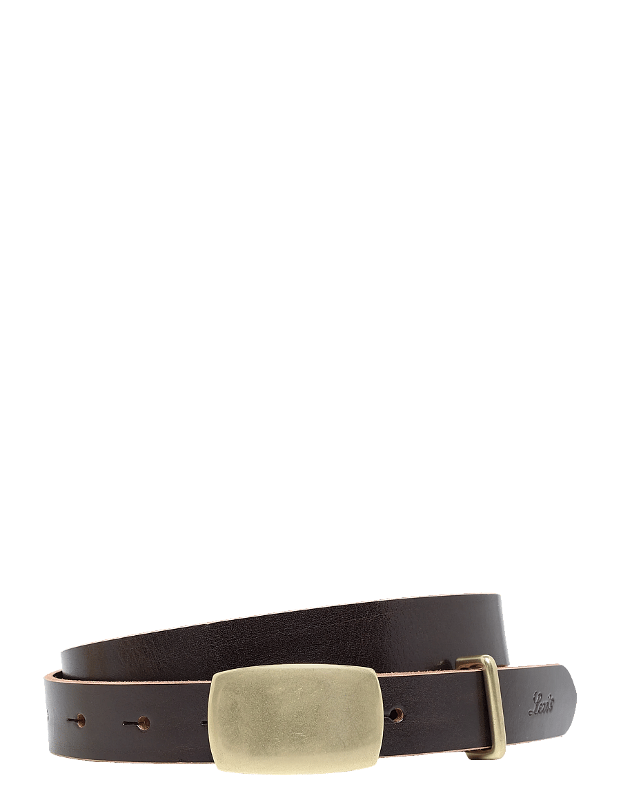 Levi's® - PRESIDIO PLAQUE BUCKLE BELT BR - ledergürtel - browns - 0