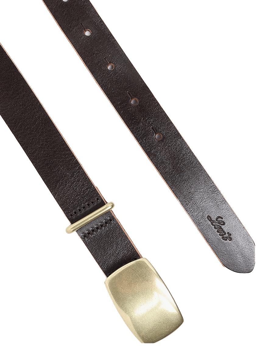 Levi's® - PRESIDIO PLAQUE BUCKLE BELT BR - ledergürtel - browns - 1